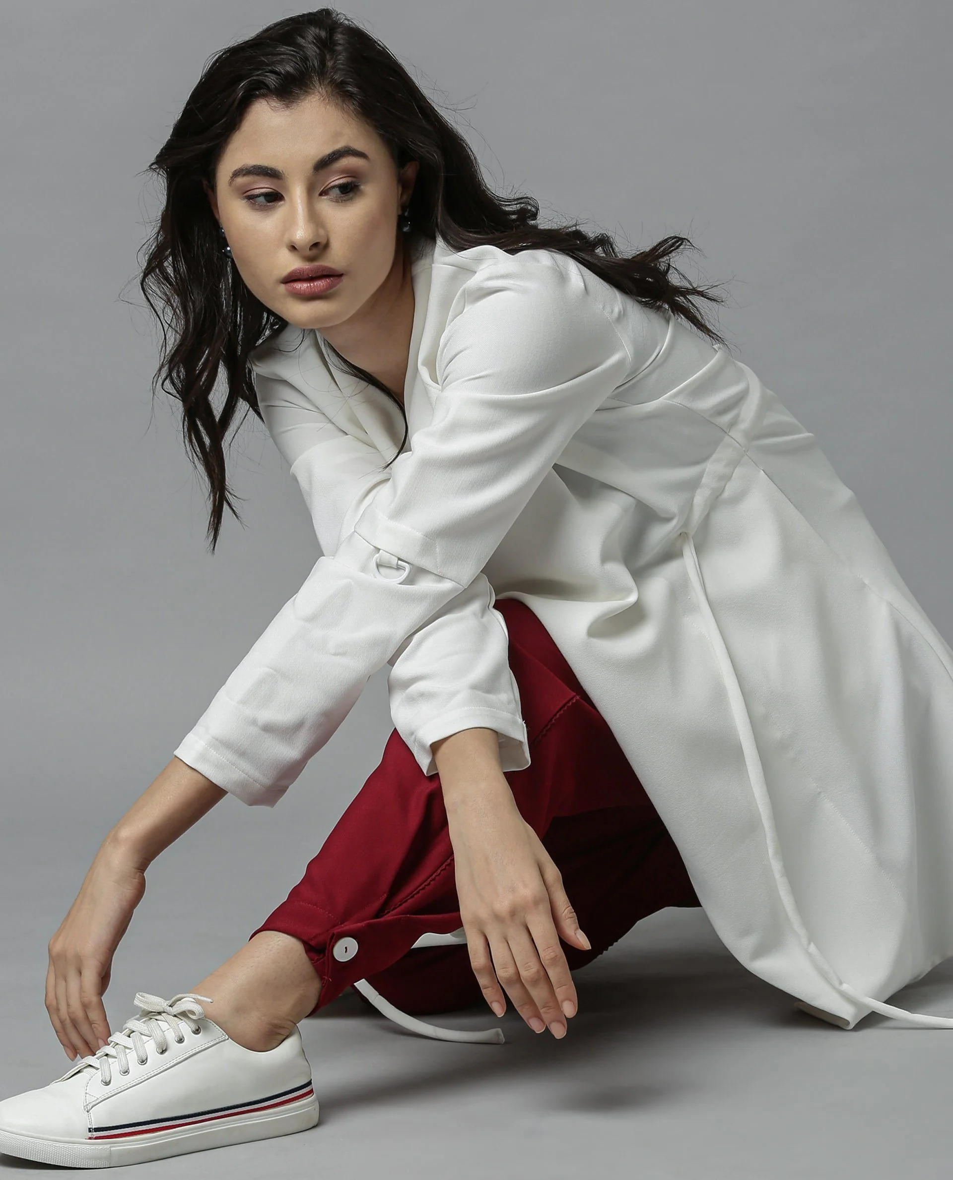 Rareism Women Tokyo White Overlayer Full Sleeves Solid - Image 3