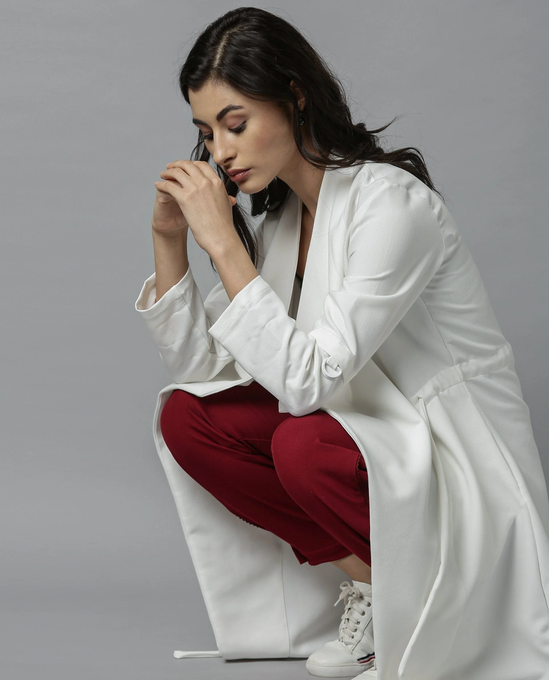 Rareism Women Tokyo White Overlayer Full Sleeves Solid - Image 6