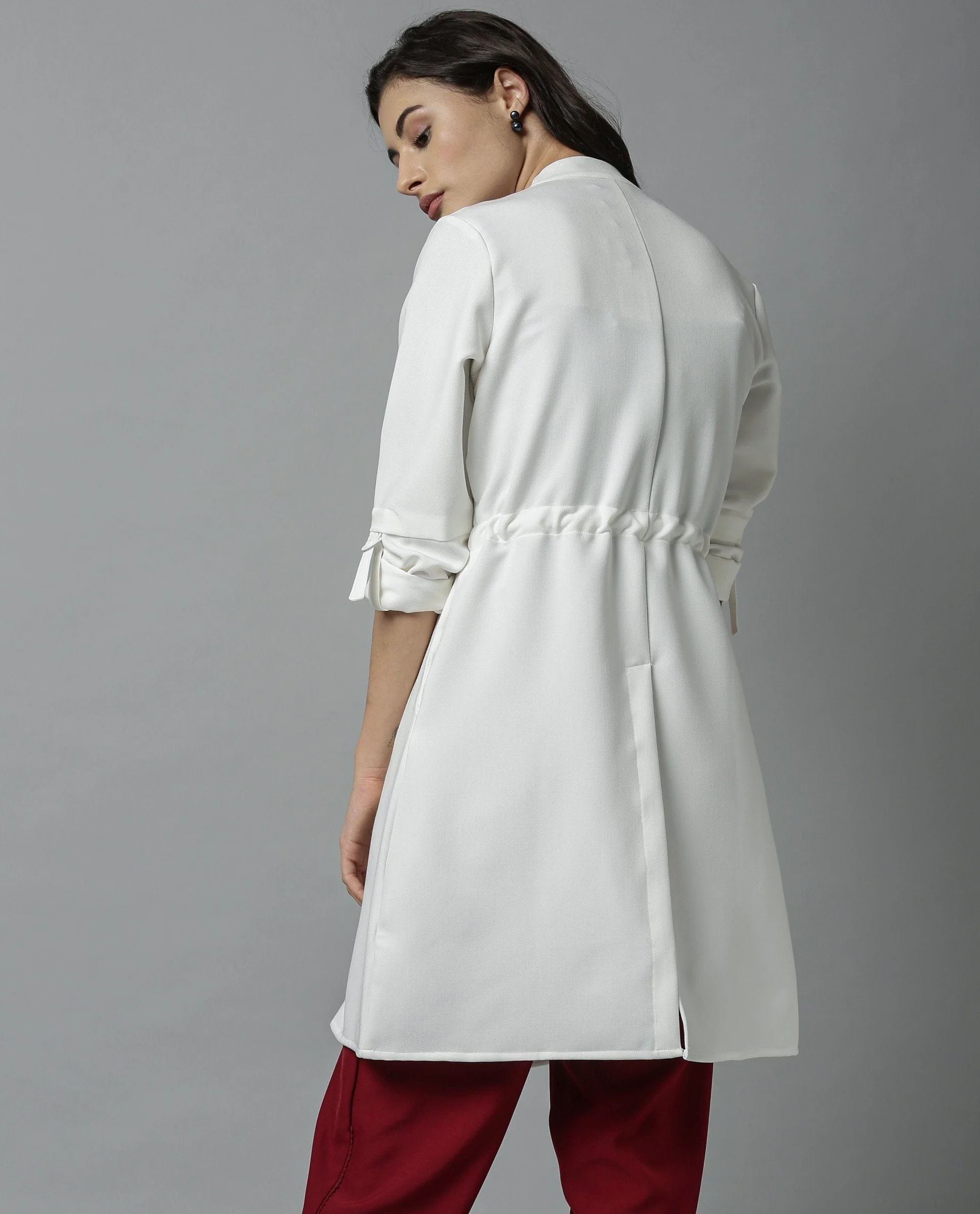 Rareism Women Tokyo White Overlayer Full Sleeves Solid - Image 7