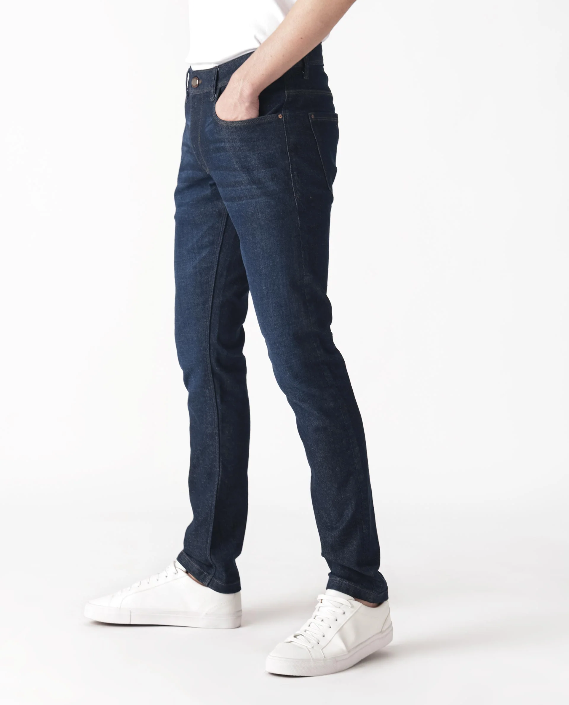 Rare Rabbit Men's Toledo Navy Cotton Plain Hawk Slim Fit Jeans - Image 7