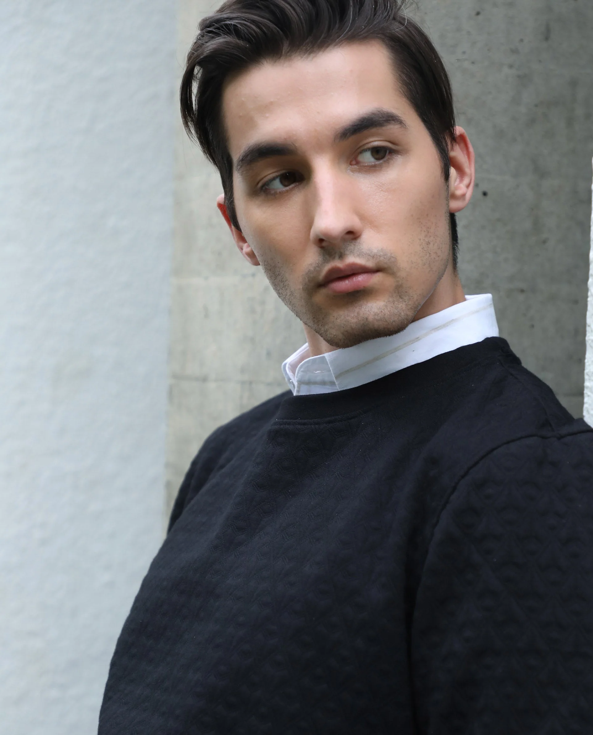 Rare Rabbit Men's Tony Black Cotton Plain Slim Fit Full Sleeve Crew Neck Sweatshirt - Image 2