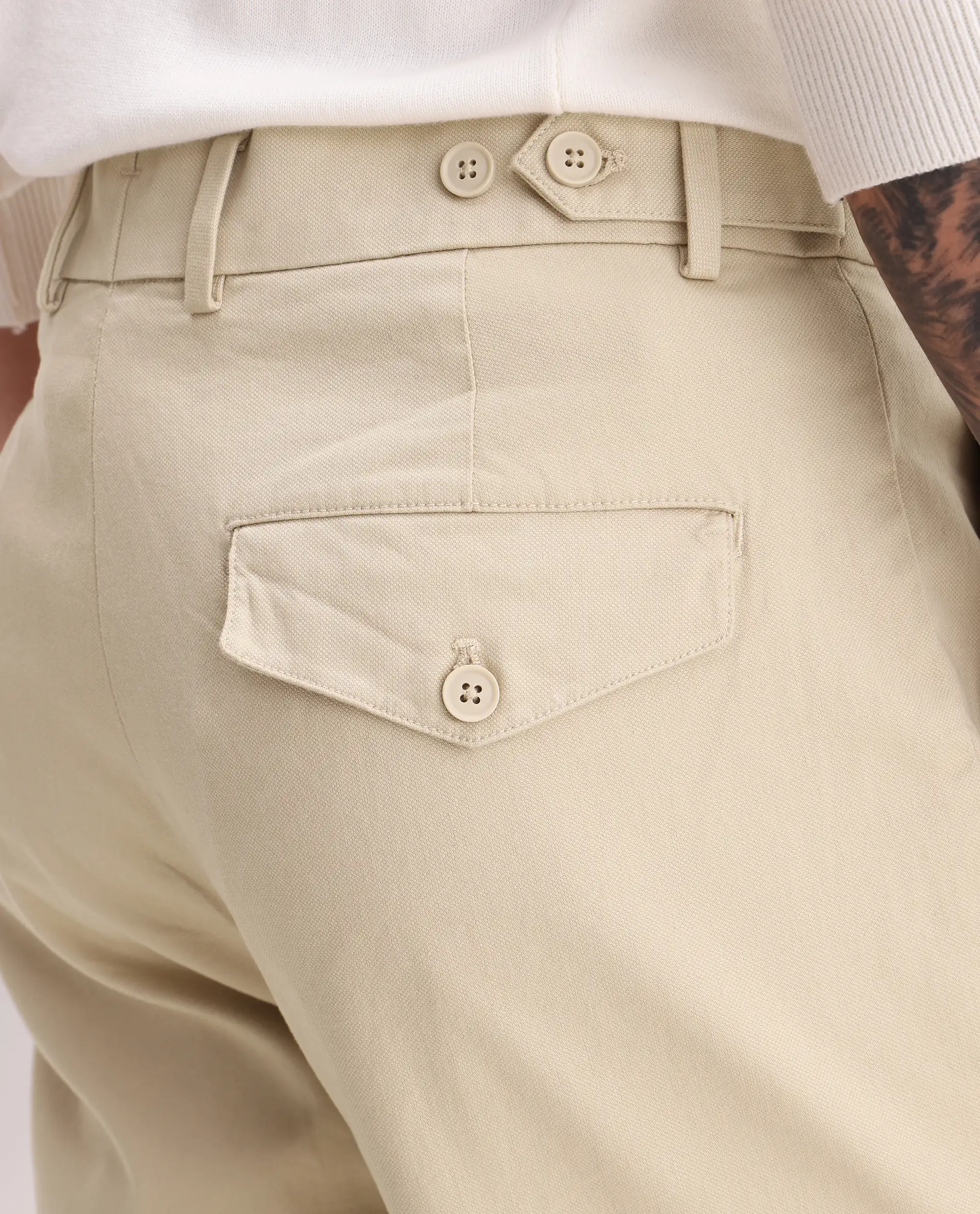 Rare Rabbit Men's Torro Beige Cotton Blend Plain Regular Fit Trouser - Image 7