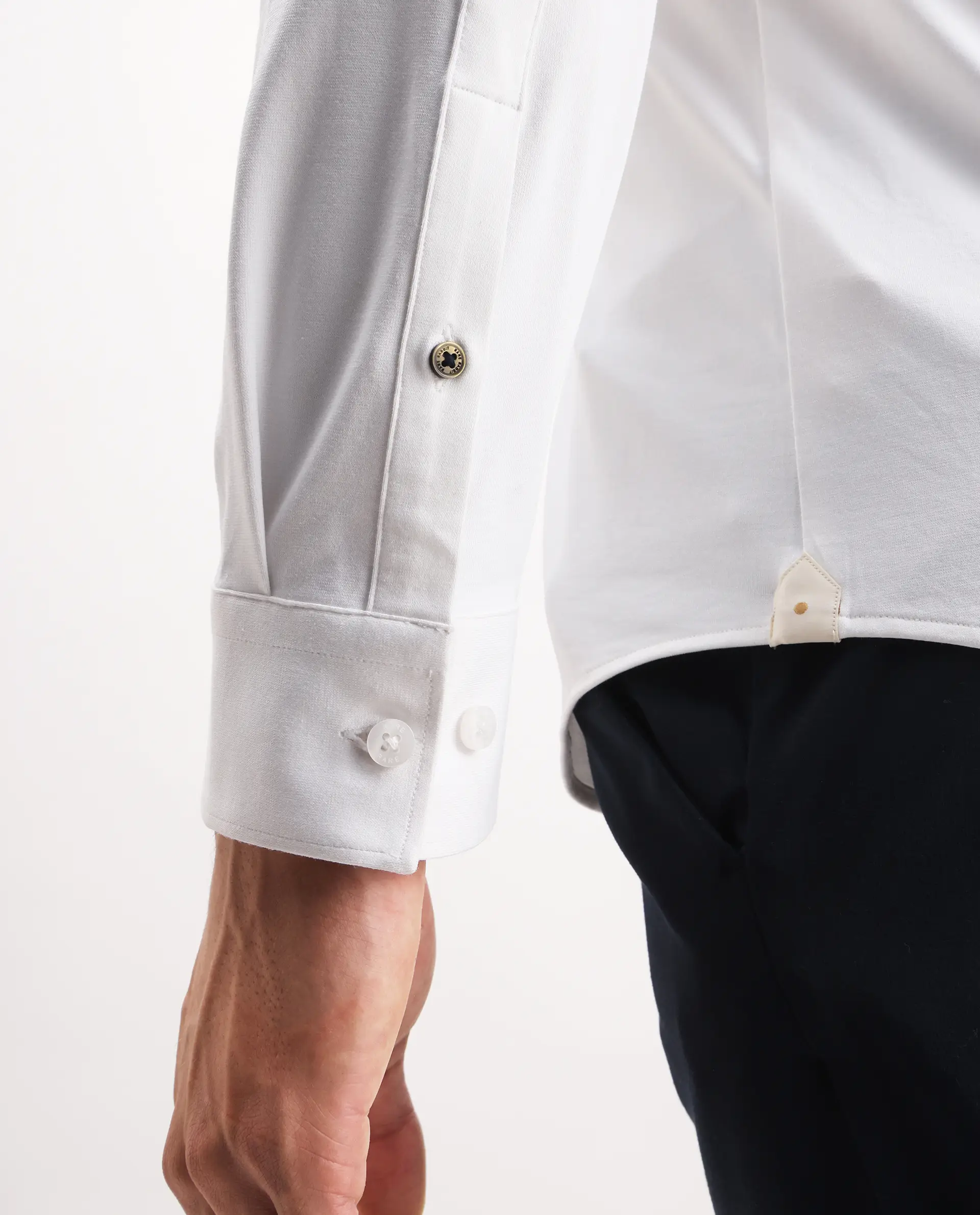 Rare Rabbit Men's Tour-25 White Cotton Blend Plain Regular Fit Full Sleeve Collared Shirt - Image 7