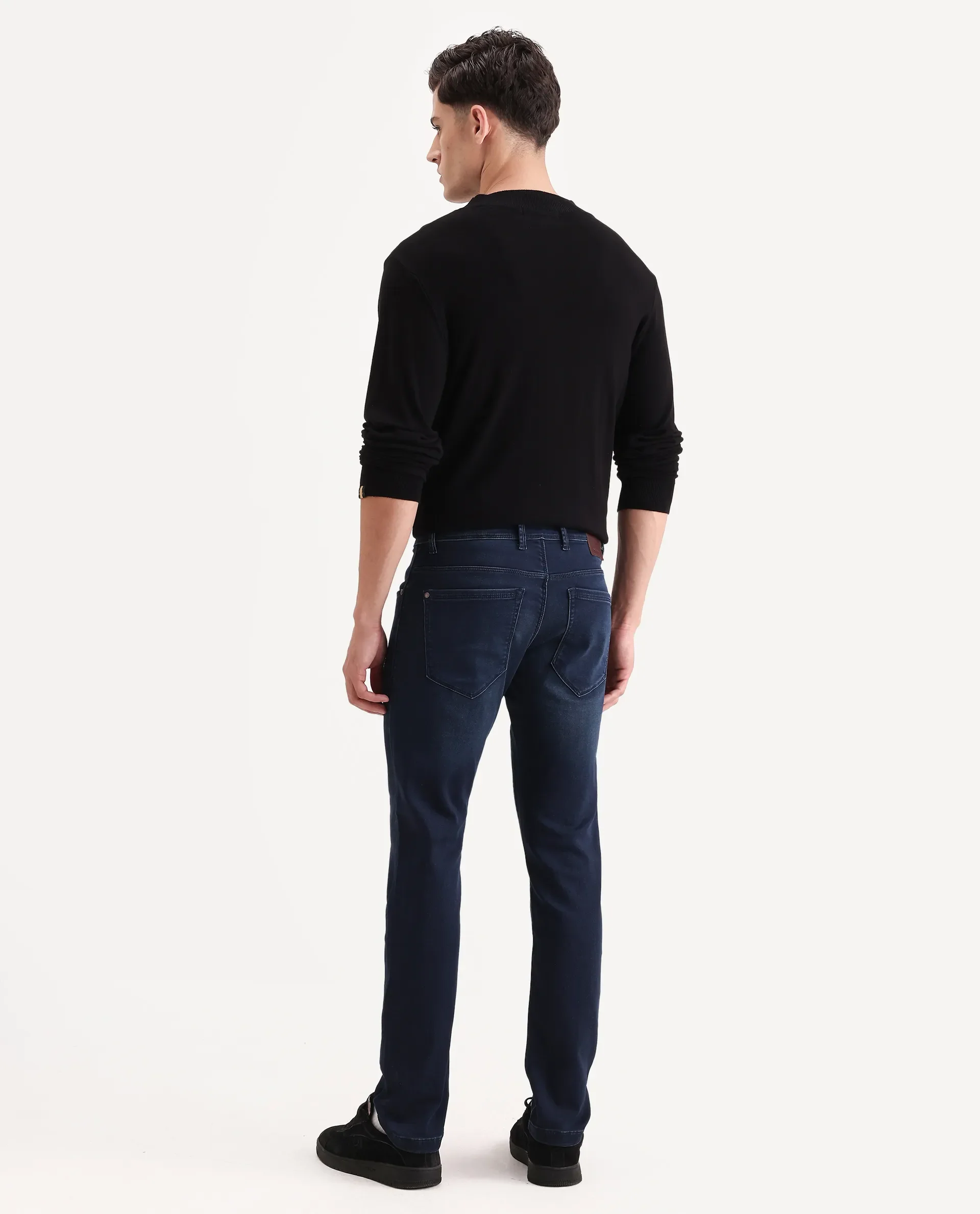 Rare Rabbit Men's Tours-2 Dark Blue Cotton Blend Fabric Hawk Slim Fit Jeans - Image 6