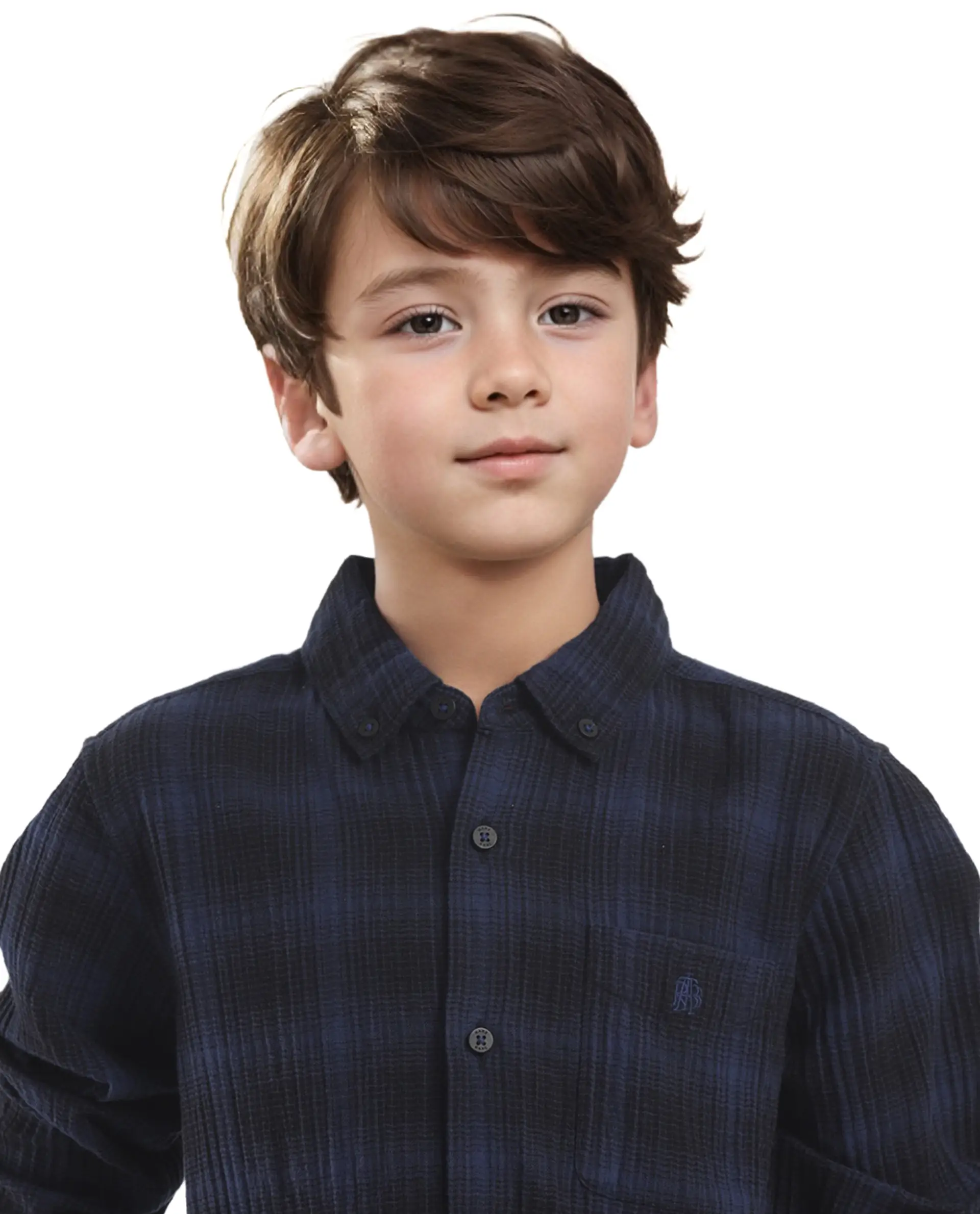 Rare Ones Kids Toyt Blue Cotton Full Sleeves Button Down Regular Fit Checked Shirt - Image 8