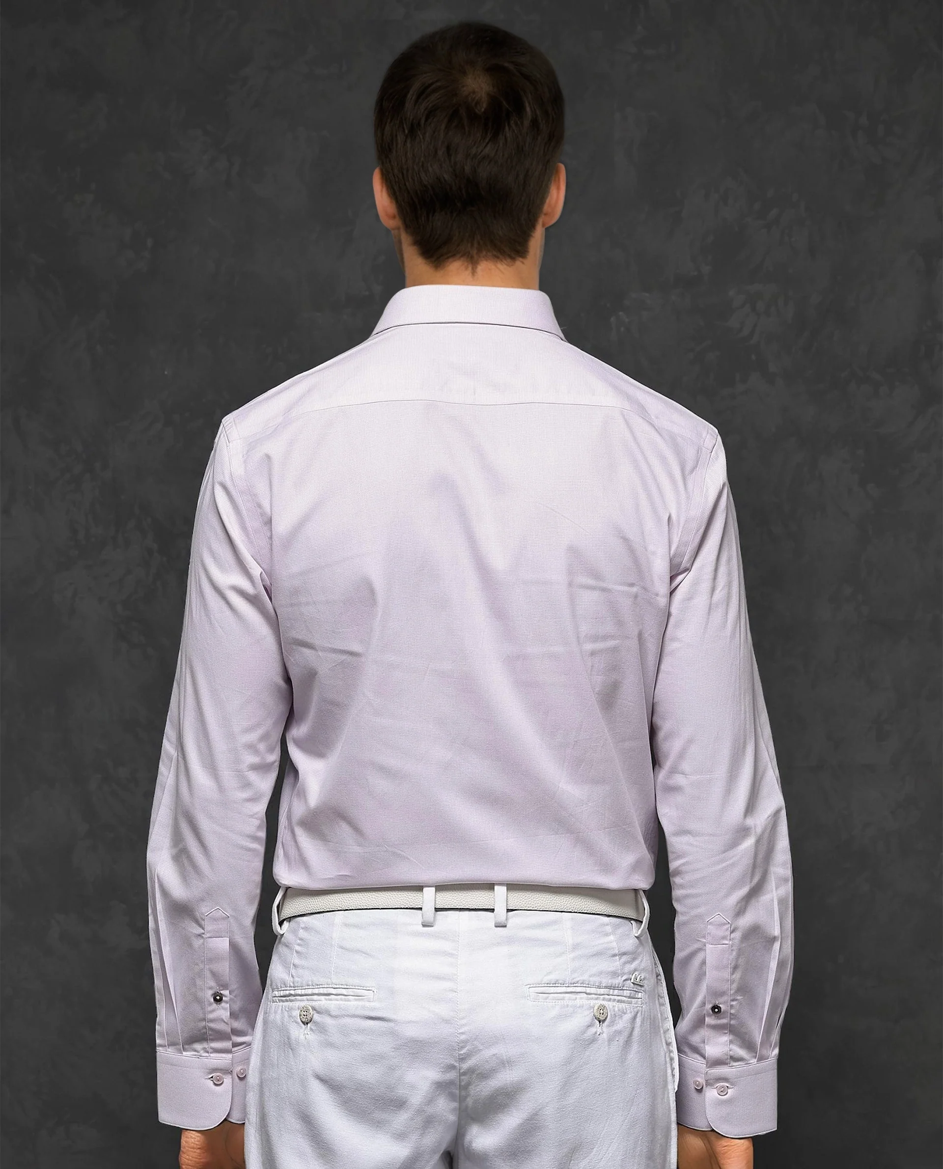 Rare Rabbit Men's Traf Pastel Pink Cotton Plain Regular Fit Full Sleeve Collared Shirt - Image 4