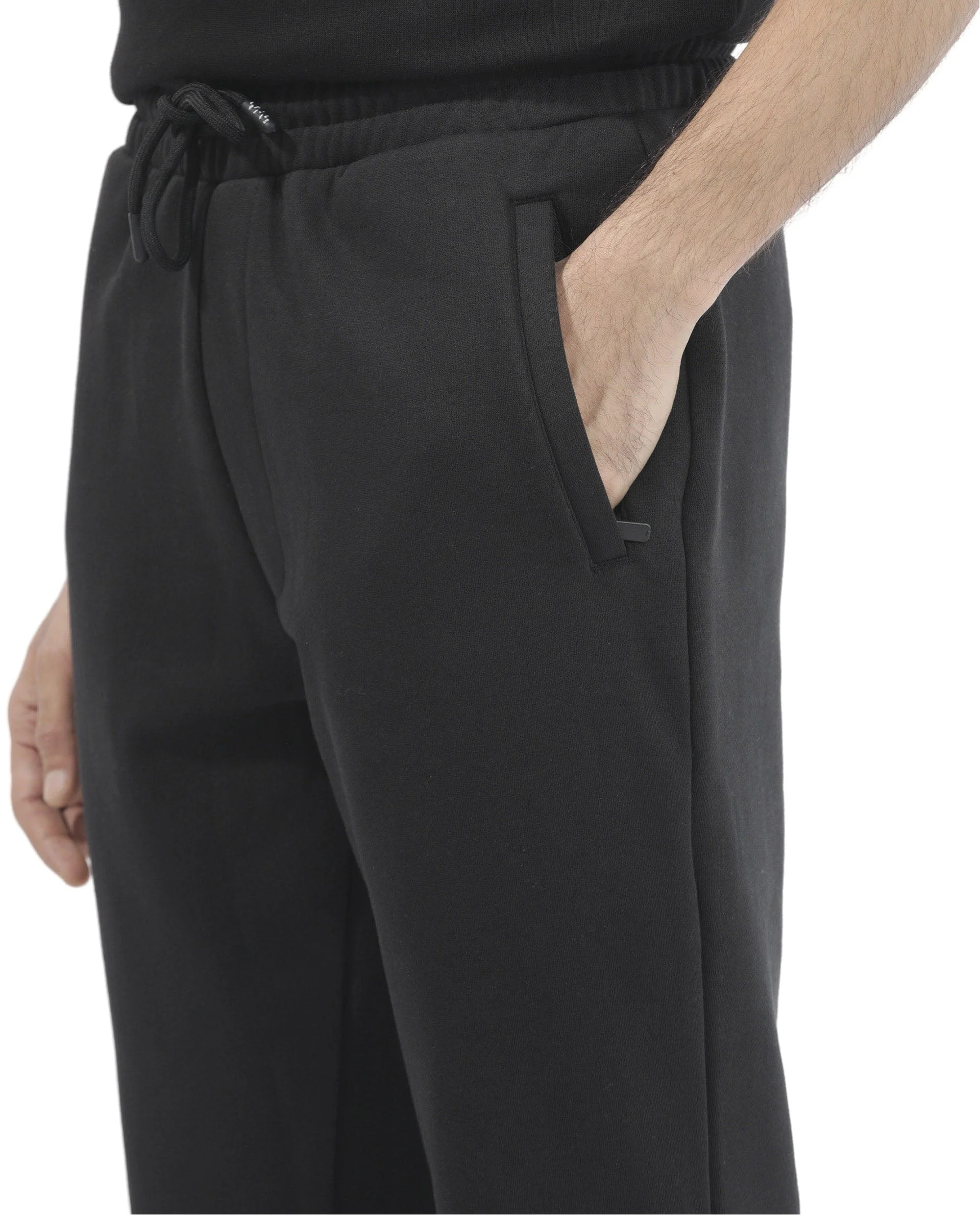 Rare Rabbit Mens Trant Black Joggers Mid Rise Solid - Image 6