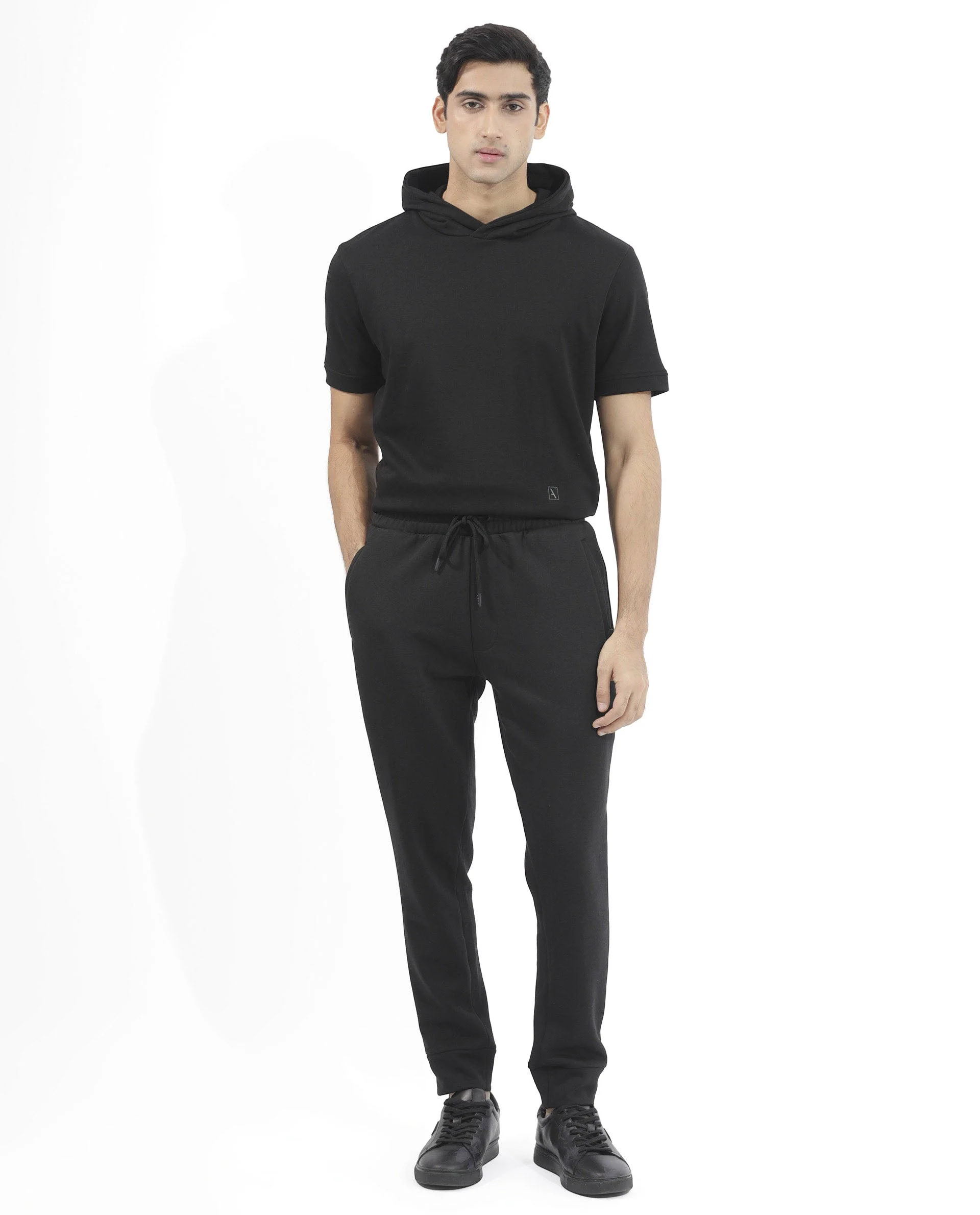 Rare Rabbit Mens Trant Black Joggers Mid Rise Solid - Image 7