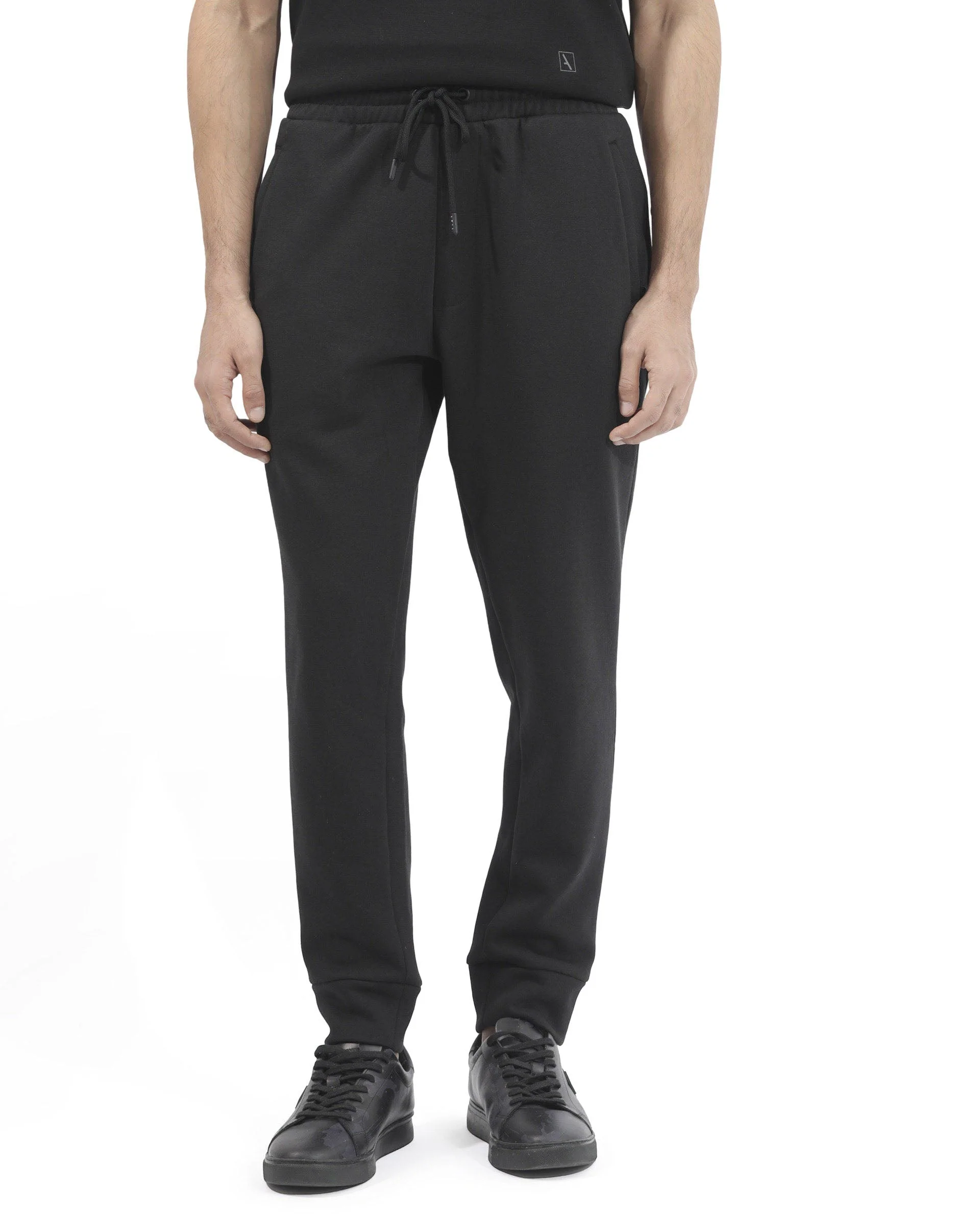 Rare Rabbit Mens Trant Black Joggers Mid Rise Solid - Image 8