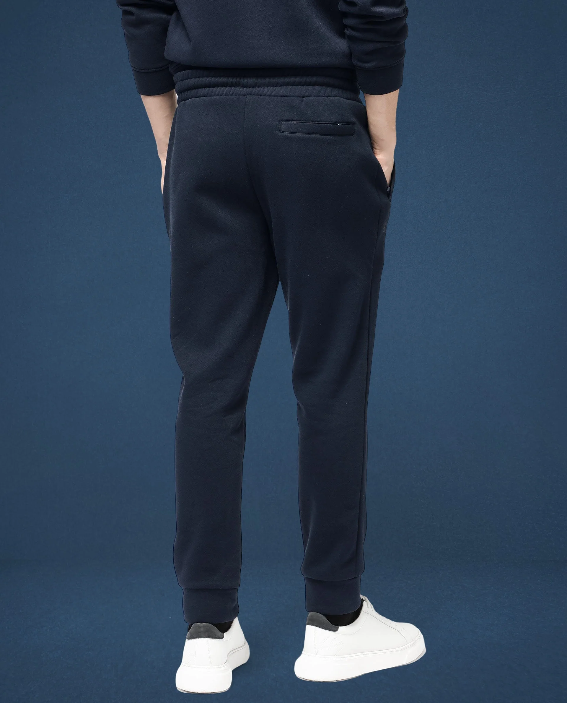 Rare Rabbit Mens Trant Navy Joggers Mid Rise Solid - Image 9