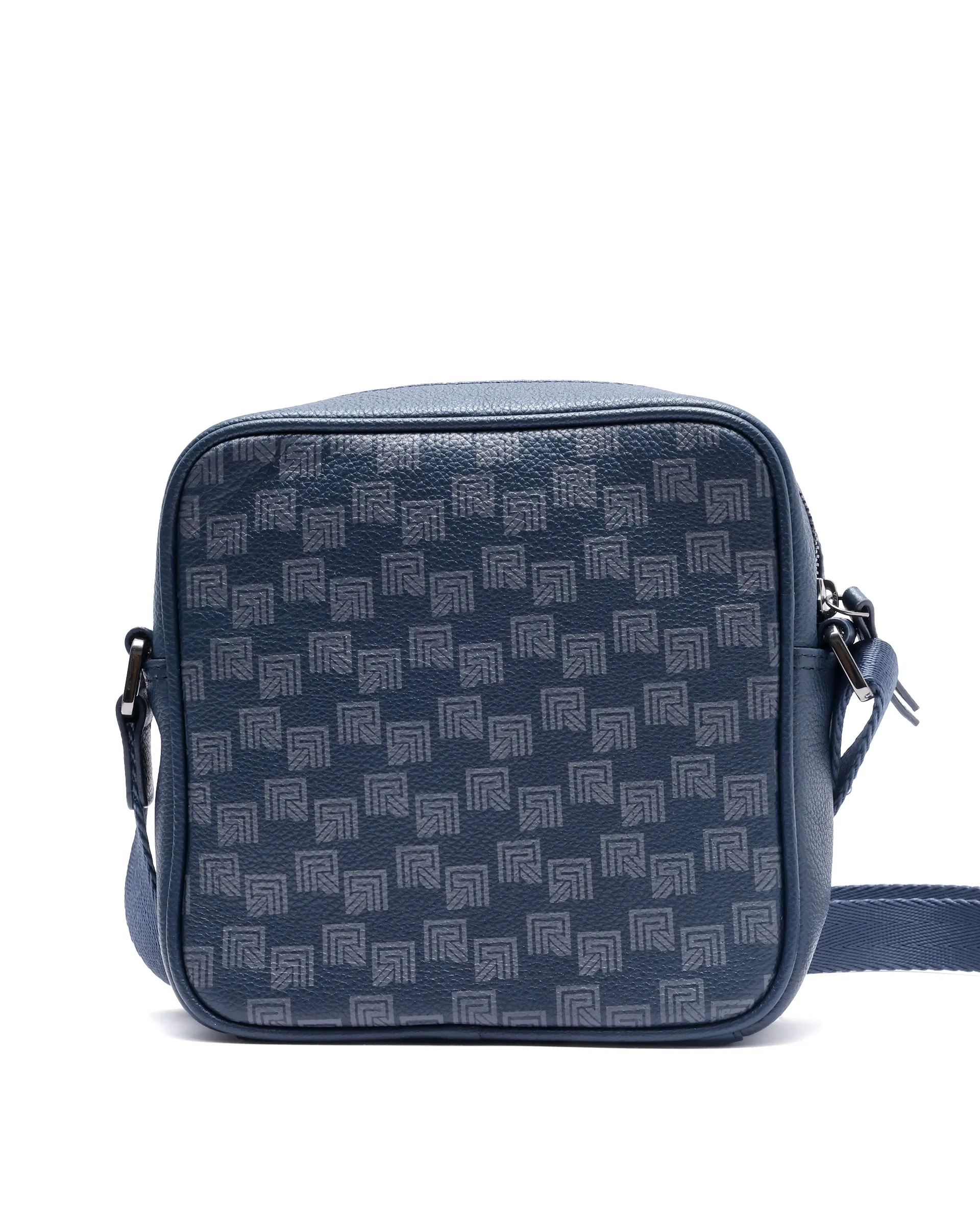 Rare Rabbit Men's Trav Blue Monogram Print Crossbody Bag - Image 7
