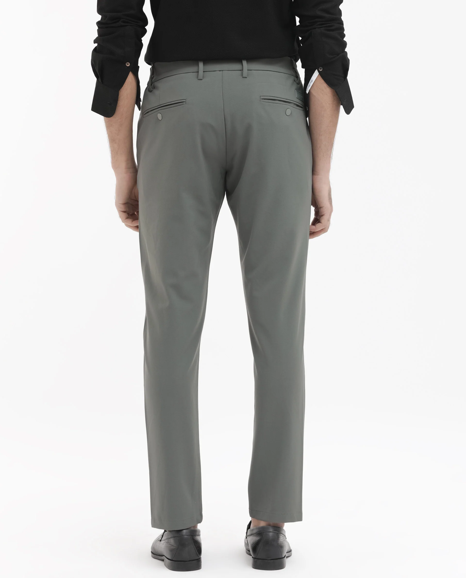 Rare Rabbit Men's Travel-24 Green Poly Viscose Lycra Fabric Blend Solid Trousers - Image 10