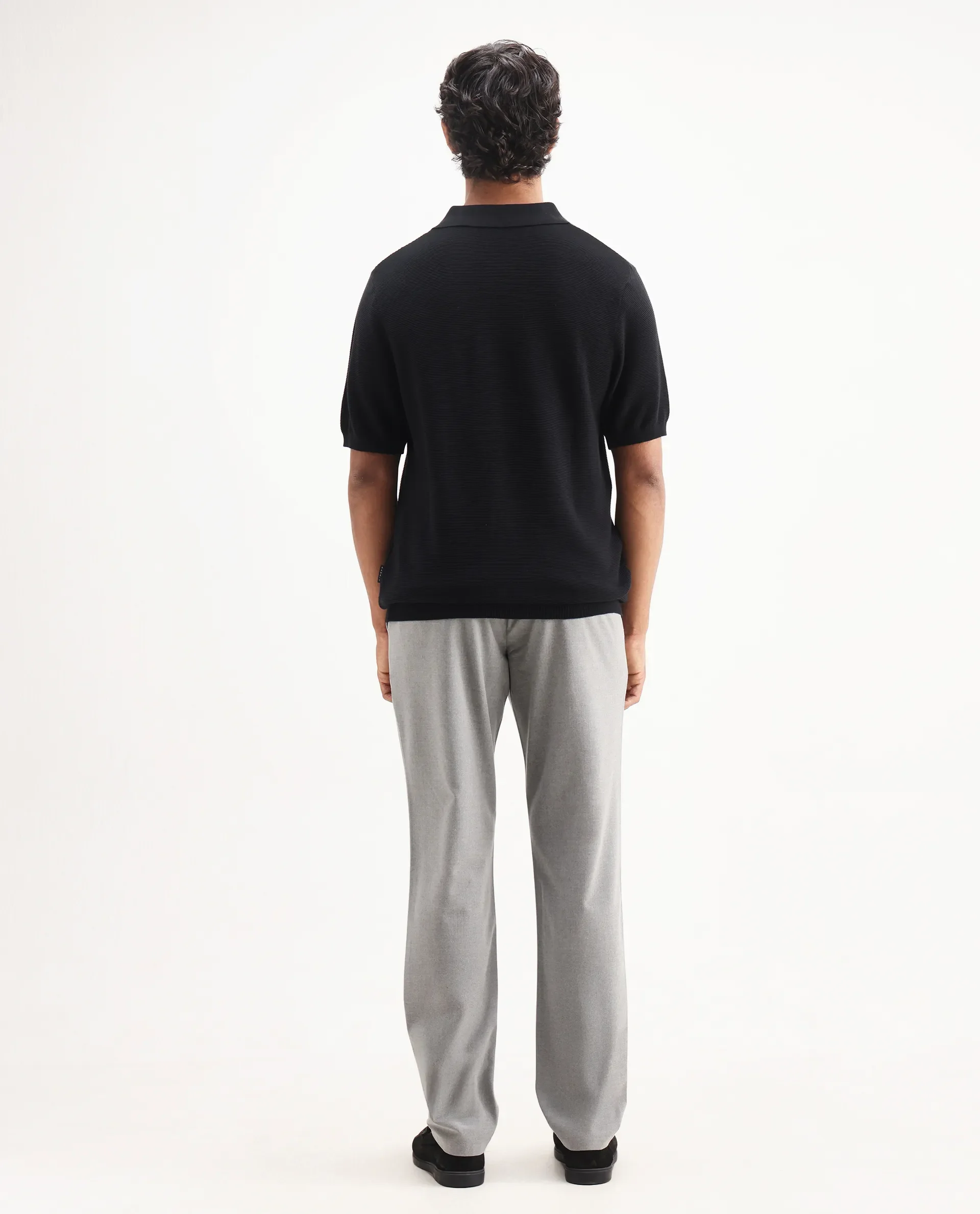 Rare Rabbit Men's Travel-Aw25 Light Grey Polyester Blend Plain Regular Fit Trouser - Image 9