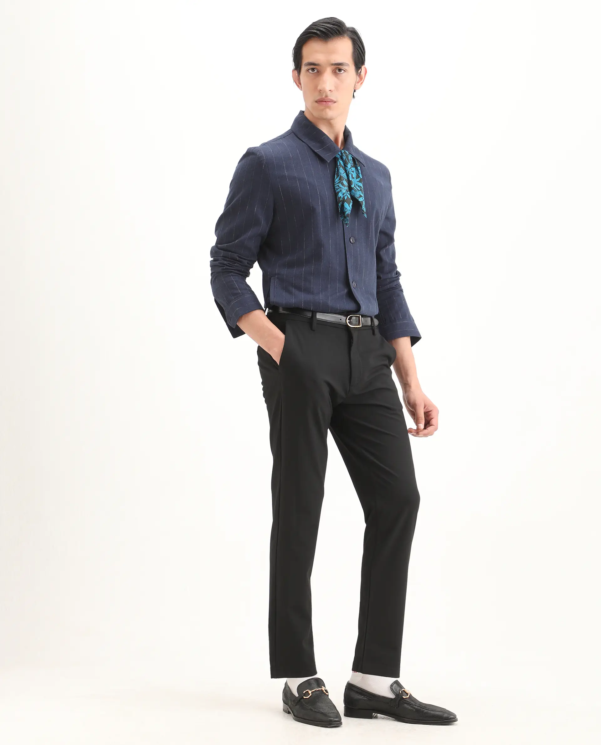 Rare Rabbit Men's Travel-Ss26 Black Polyester Fabric Button And Zip Closure Closure Plain Trouser - Image 6