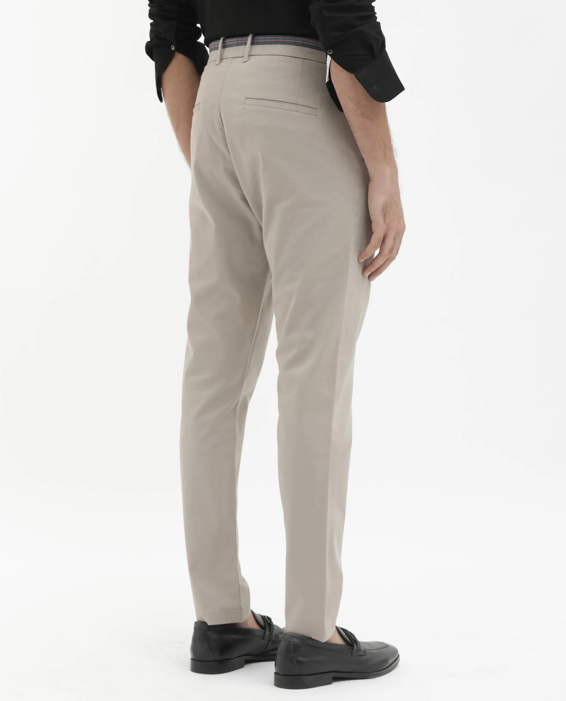 Rare Rabbit Men's Trello Beige Cotton Blend Plain Regular Fit Trouser - Image 10