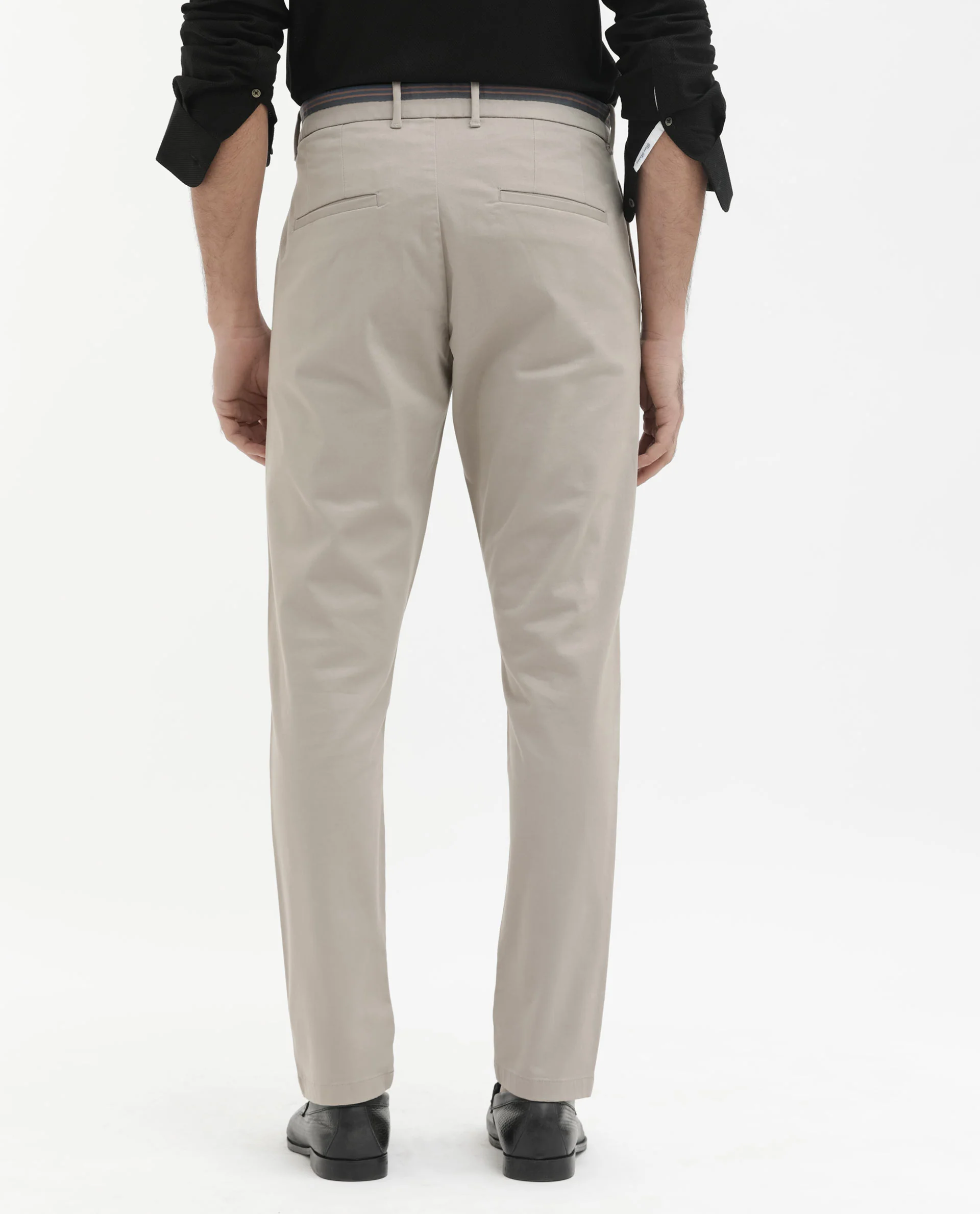 Rare Rabbit Men's Trello Beige Cotton Blend Plain Regular Fit Trouser - Image 9