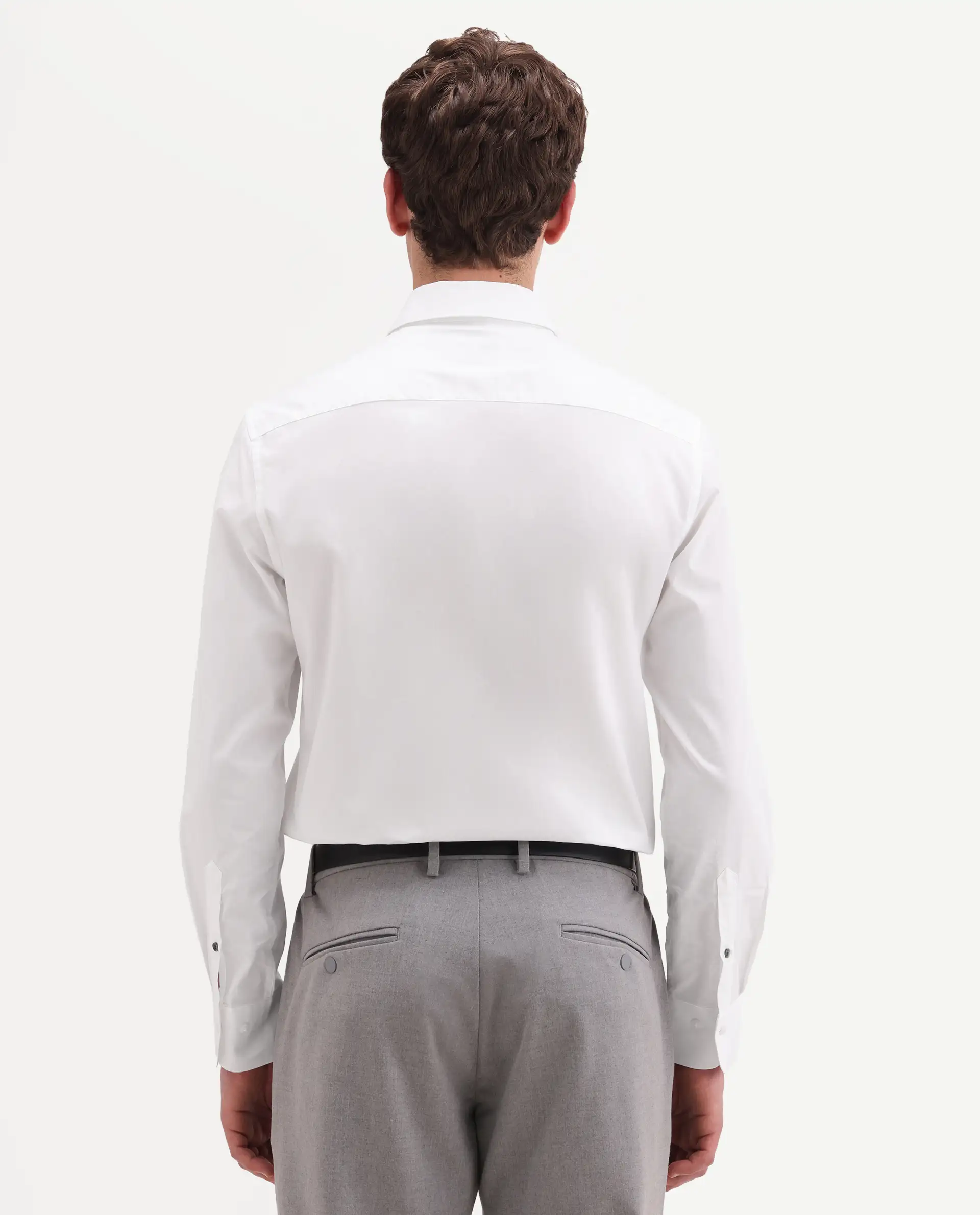 Rare Rabbit Men's Trev White Cotton Fabric Full Sleeve Spread Collar Regular Striped Shirt - Image 7