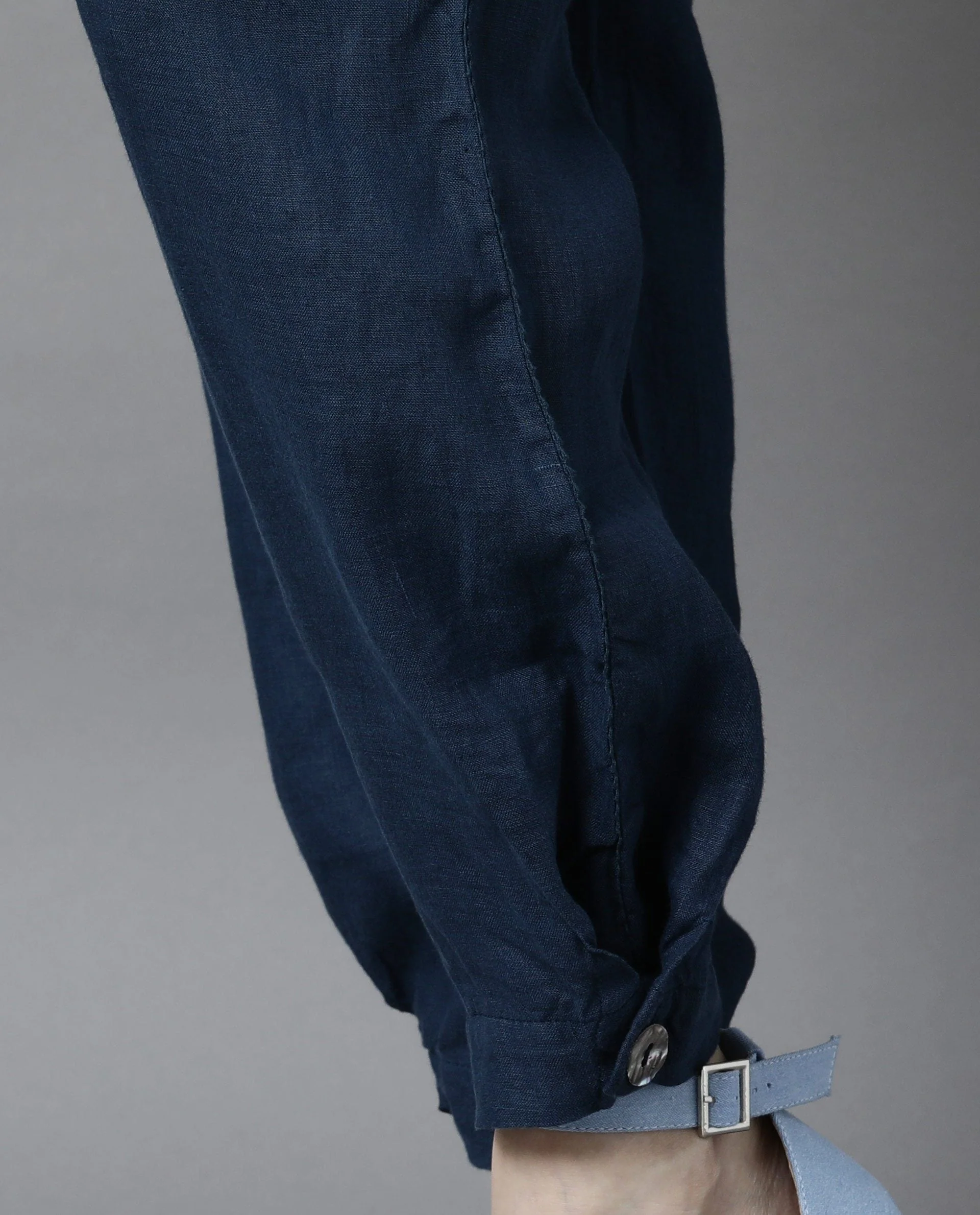 Rareism Women Trim Petrol Trousers Solid - Image 3