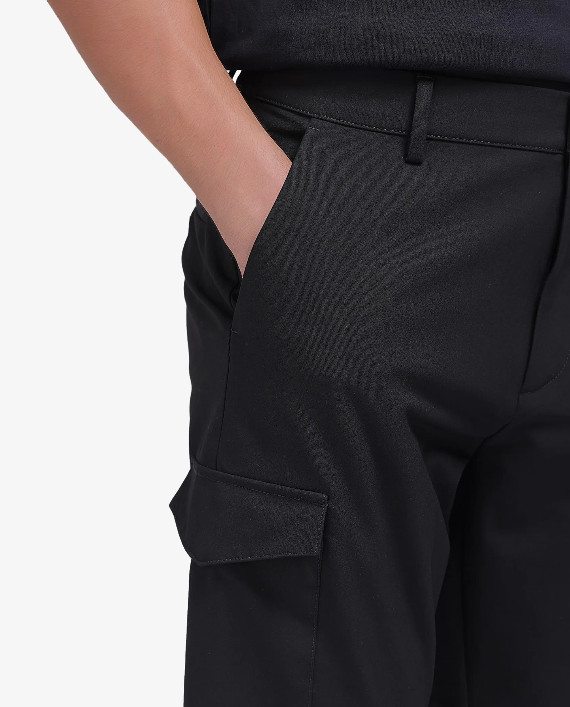 Rare Rabbit Men's Tripco Black Polyester Blend Plain Relaxed Fit Shorts - Image 8