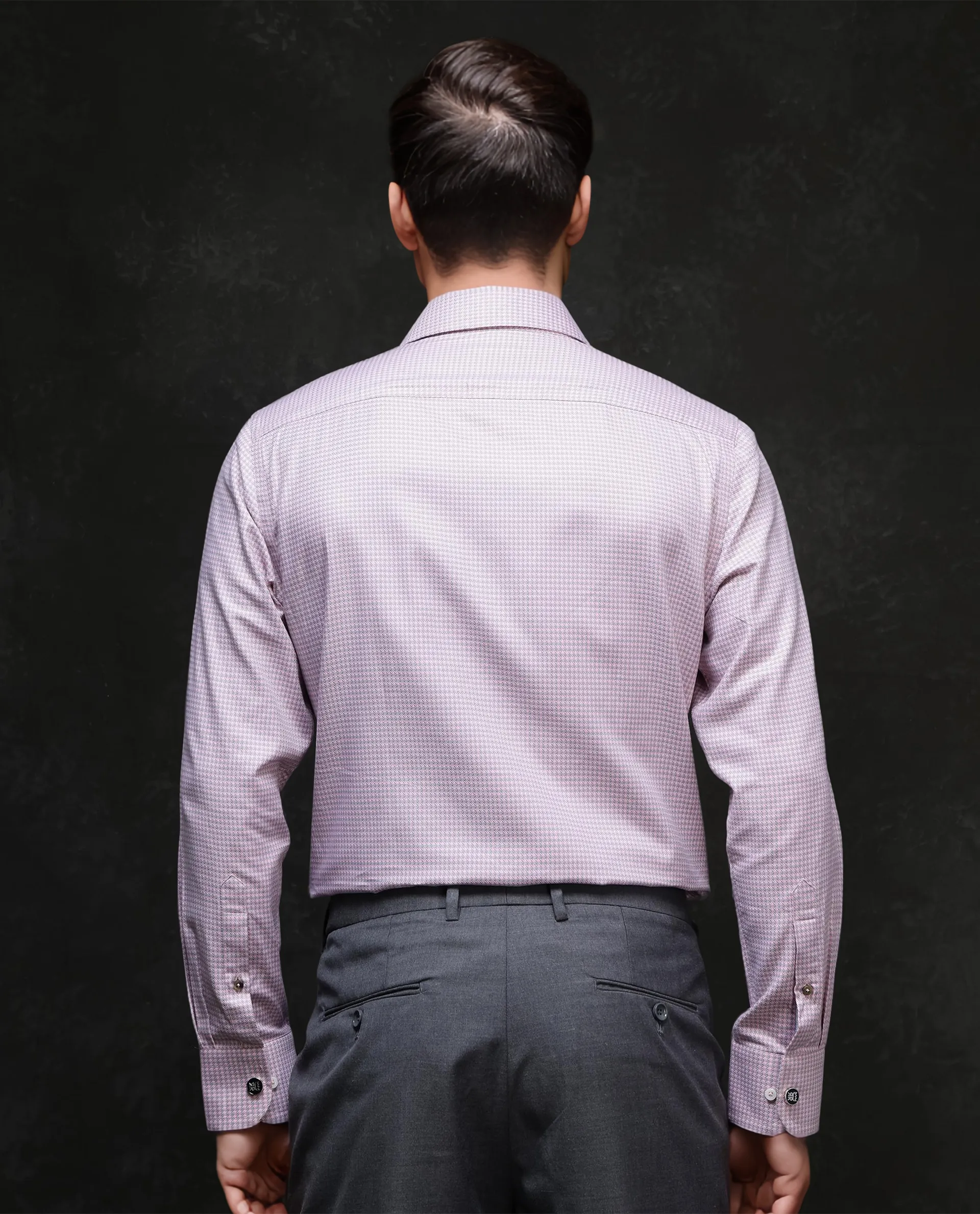 Rare Rabbit Men's Tucky Light Pink Cotton Striped Print Regular Fit Full Sleeve Collared Shirt - Image 5