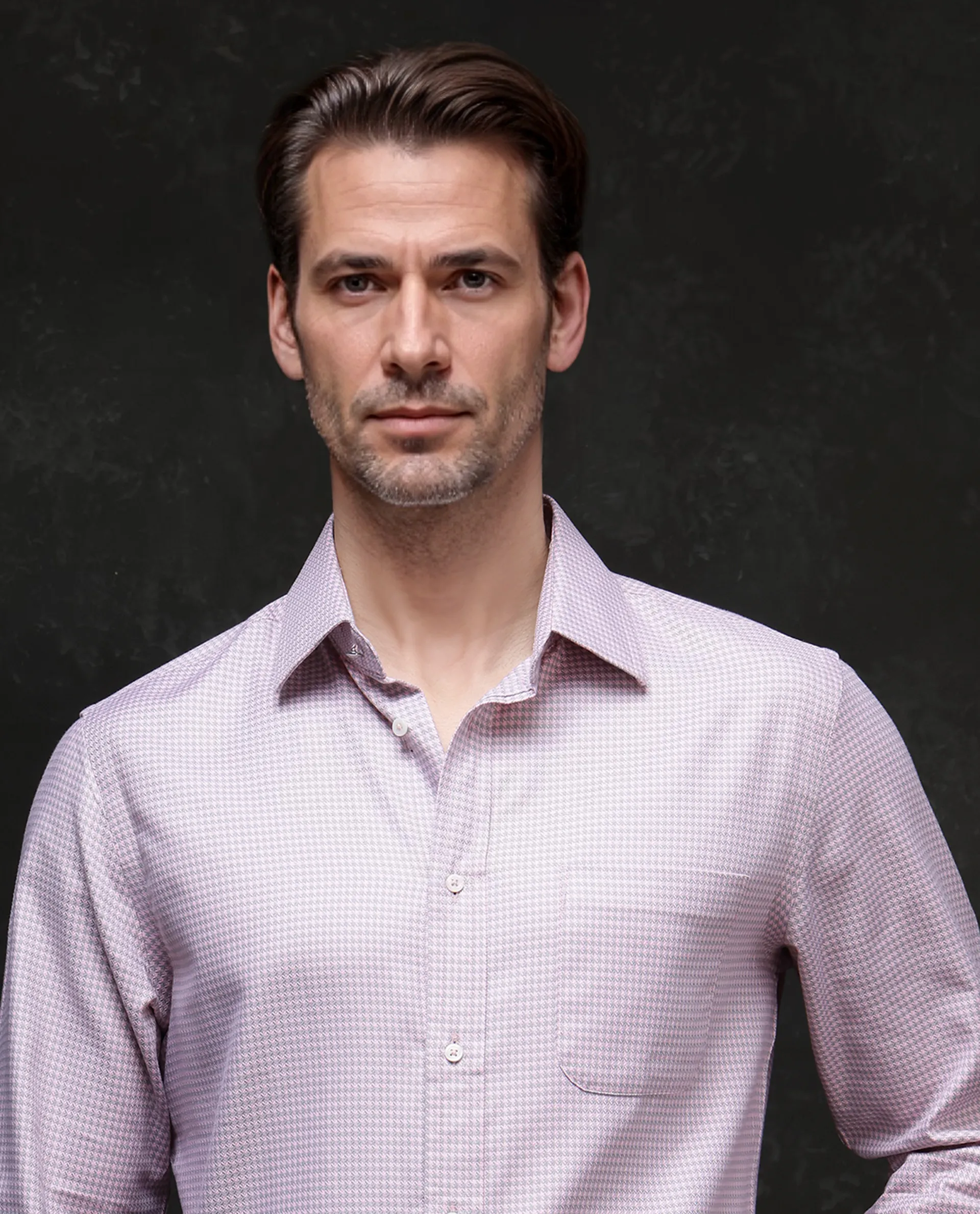 Rare Rabbit Men's Tucky Light Pink Cotton Striped Print Regular Fit Full Sleeve Collared Shirt - Image 6