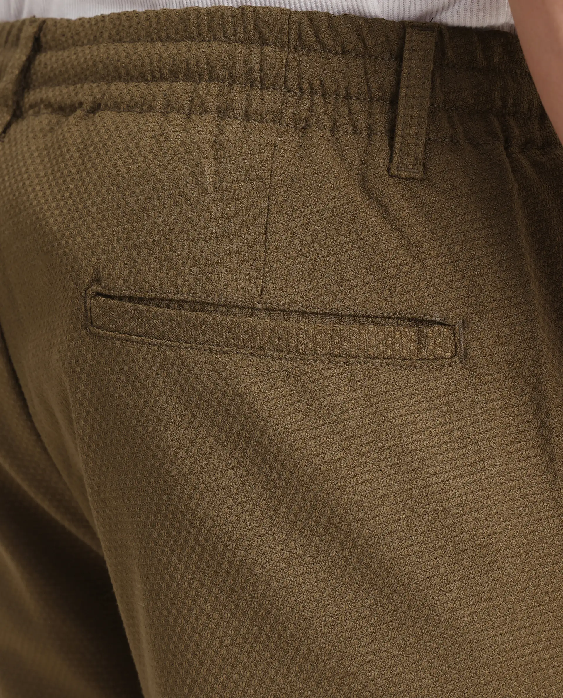 Rare Rabbit Men's Tula Light Olive Cotton Plain Relaxed Fit Trouser - Image 6