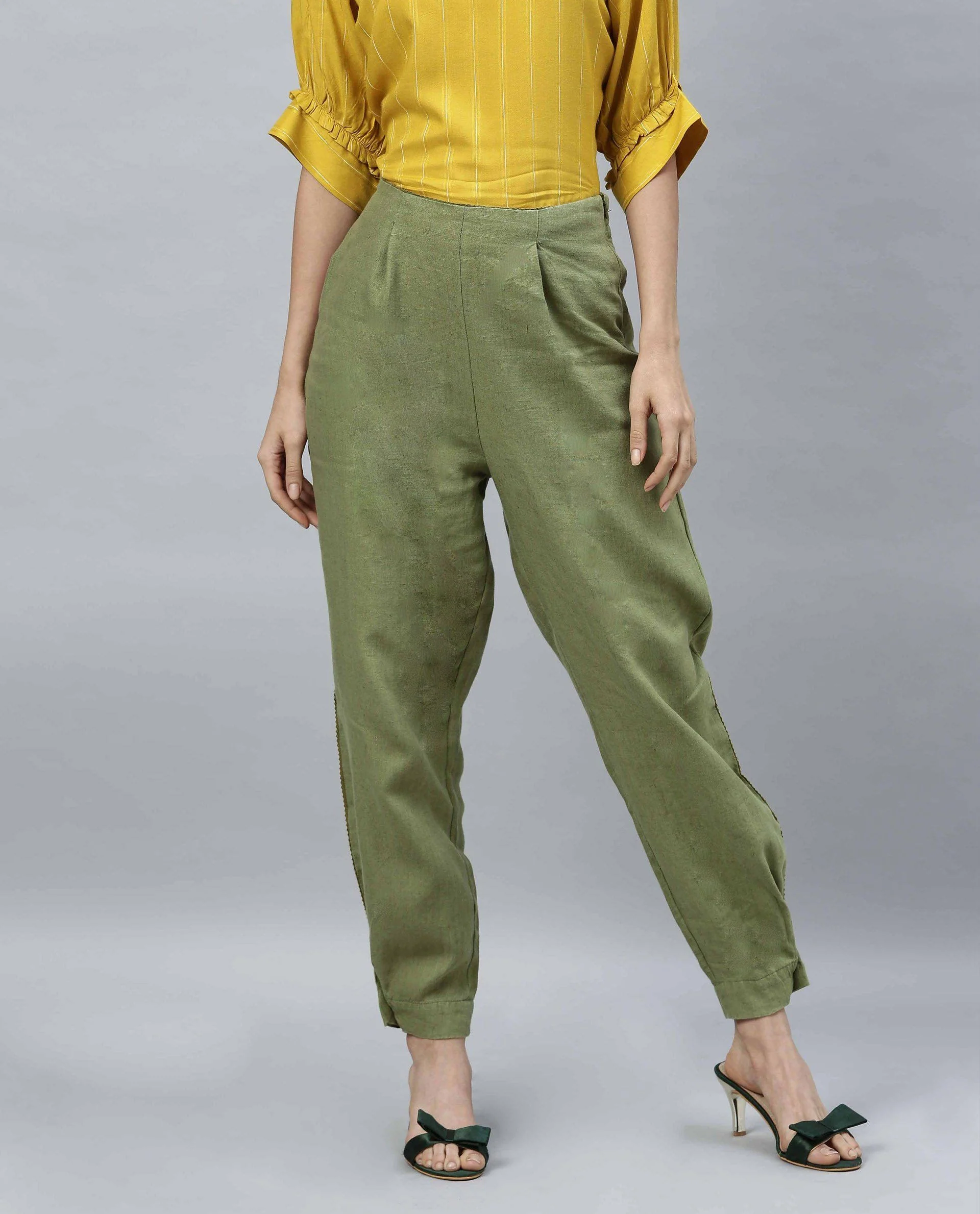 Rareism Women Tune Green Trousers - Image 2