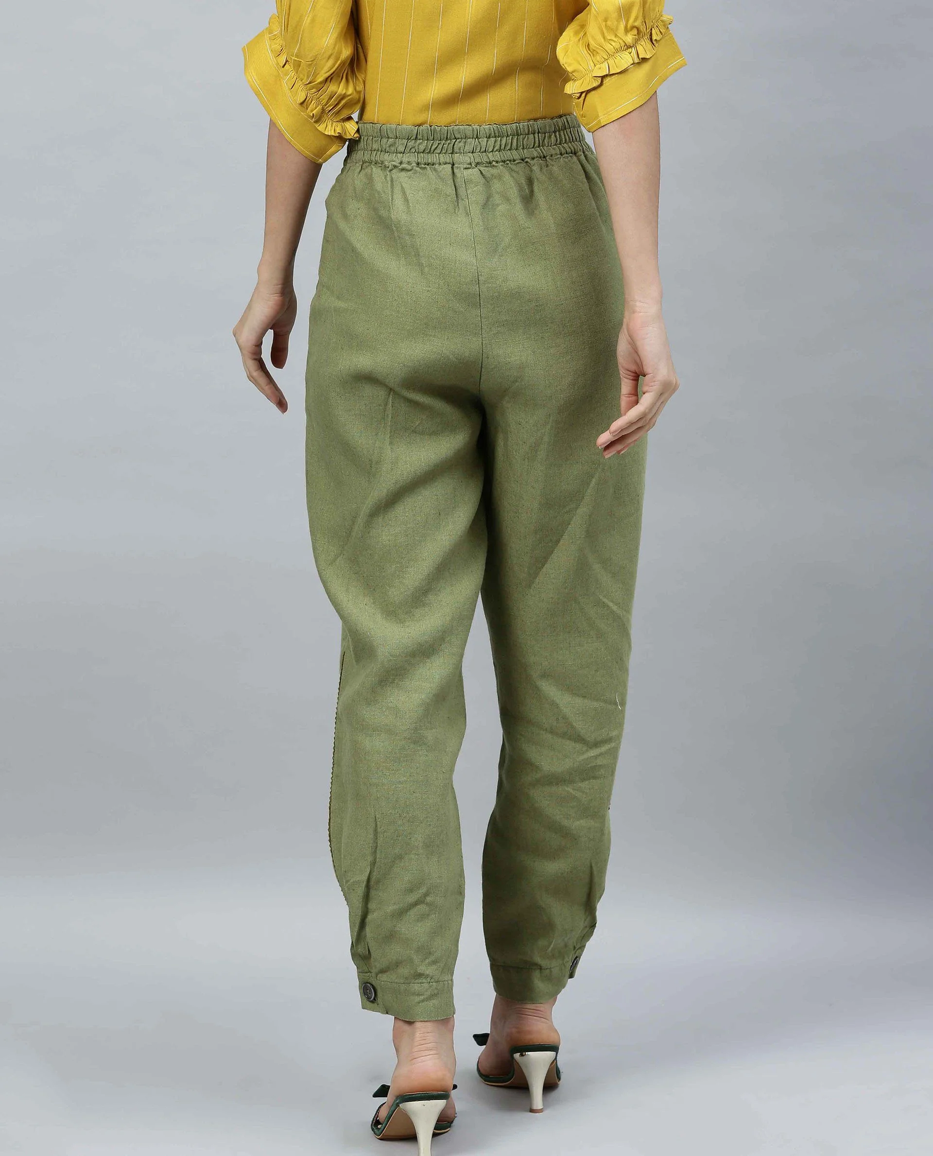 Rareism Women Tune Green Trousers - Image 4