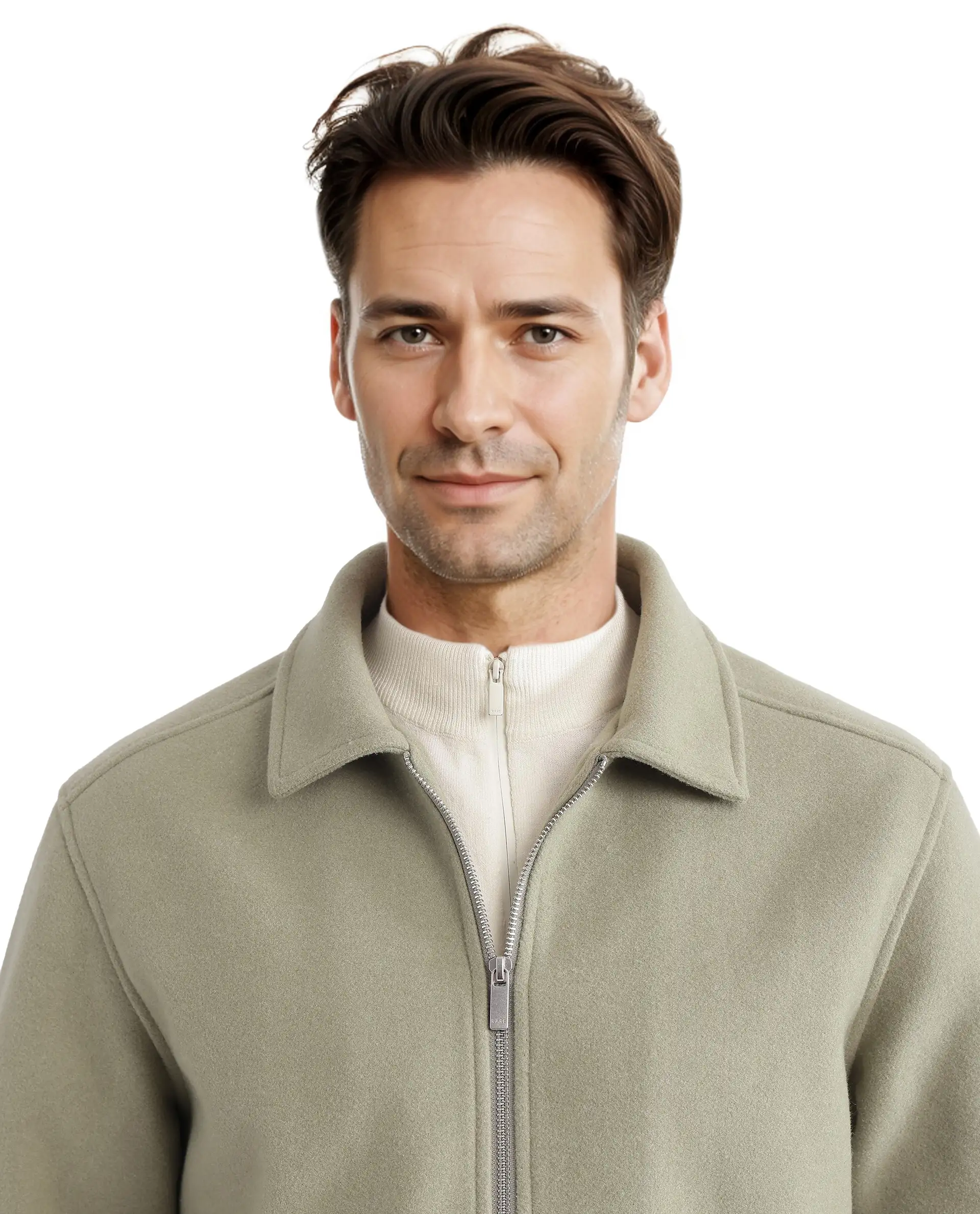 Rare Rabbit Men's Tweeder-2 Pastel Green Polyester Blend Plain Relaxed Fit Full Sleeve Spread Collar Jacket - Image 5