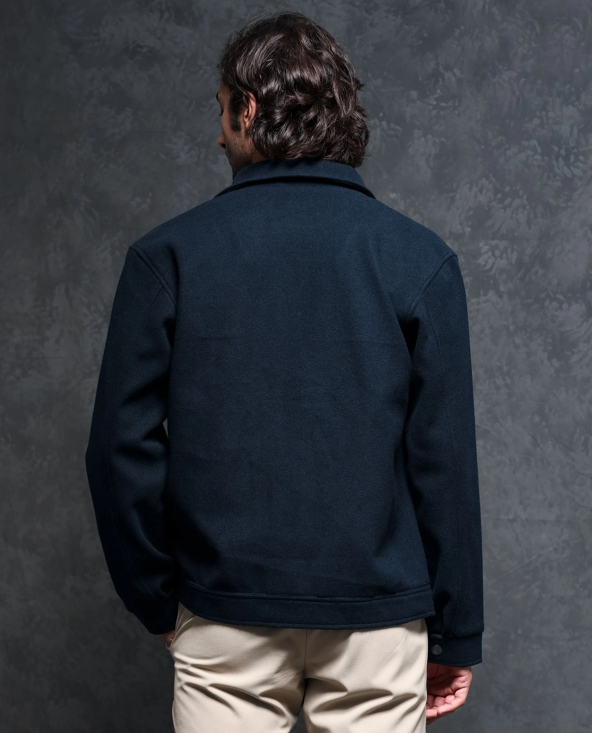 Rare Rabbit Men's Tweedo Navy Polyester Textured Regular Fit Full Sleeve Spread Collar Jacket - Image 9