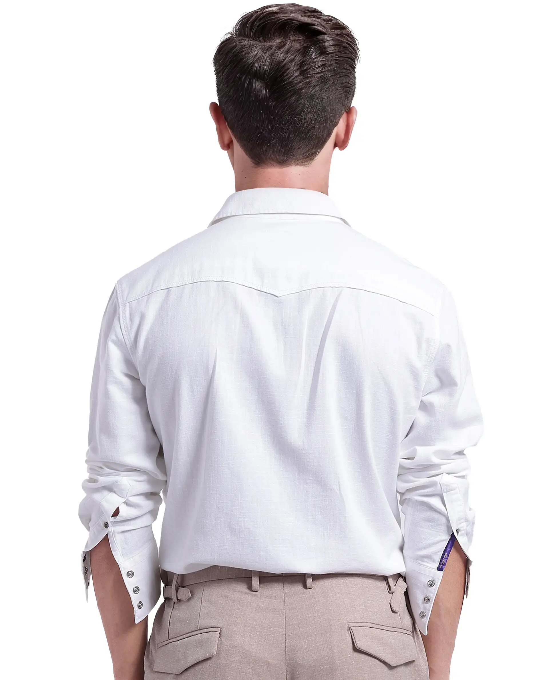 Rare Rabbit Men's Cotton Plain Regular Fit Full Sleeve Collared Shirt - Image 4