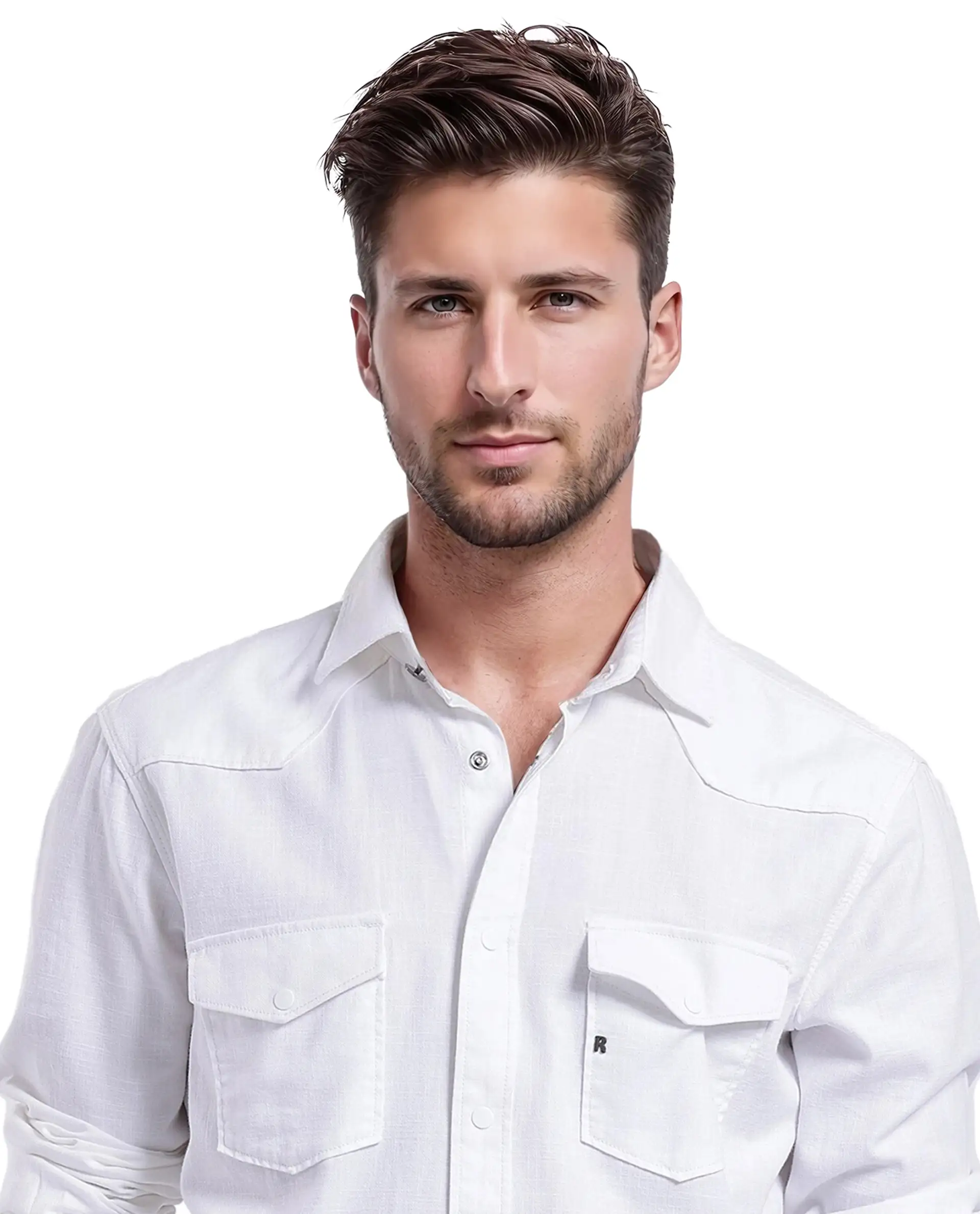 Rare Rabbit Men's Cotton Plain Regular Fit Full Sleeve Collared Shirt - Image 5