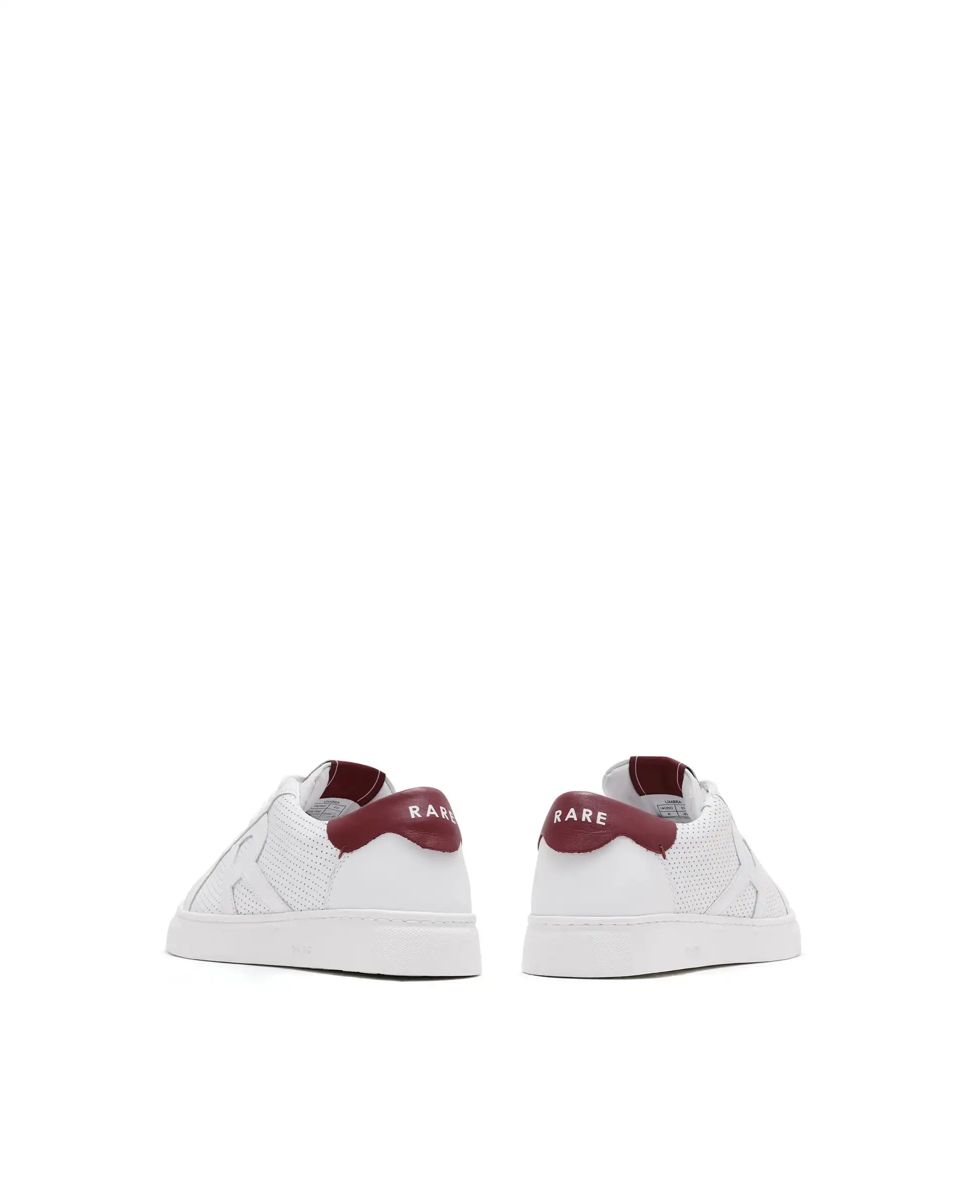 Rare Rabbit Men Umbra White Lace-Up Genuine Leather Low-Top Perforated Shoes - Image 6
