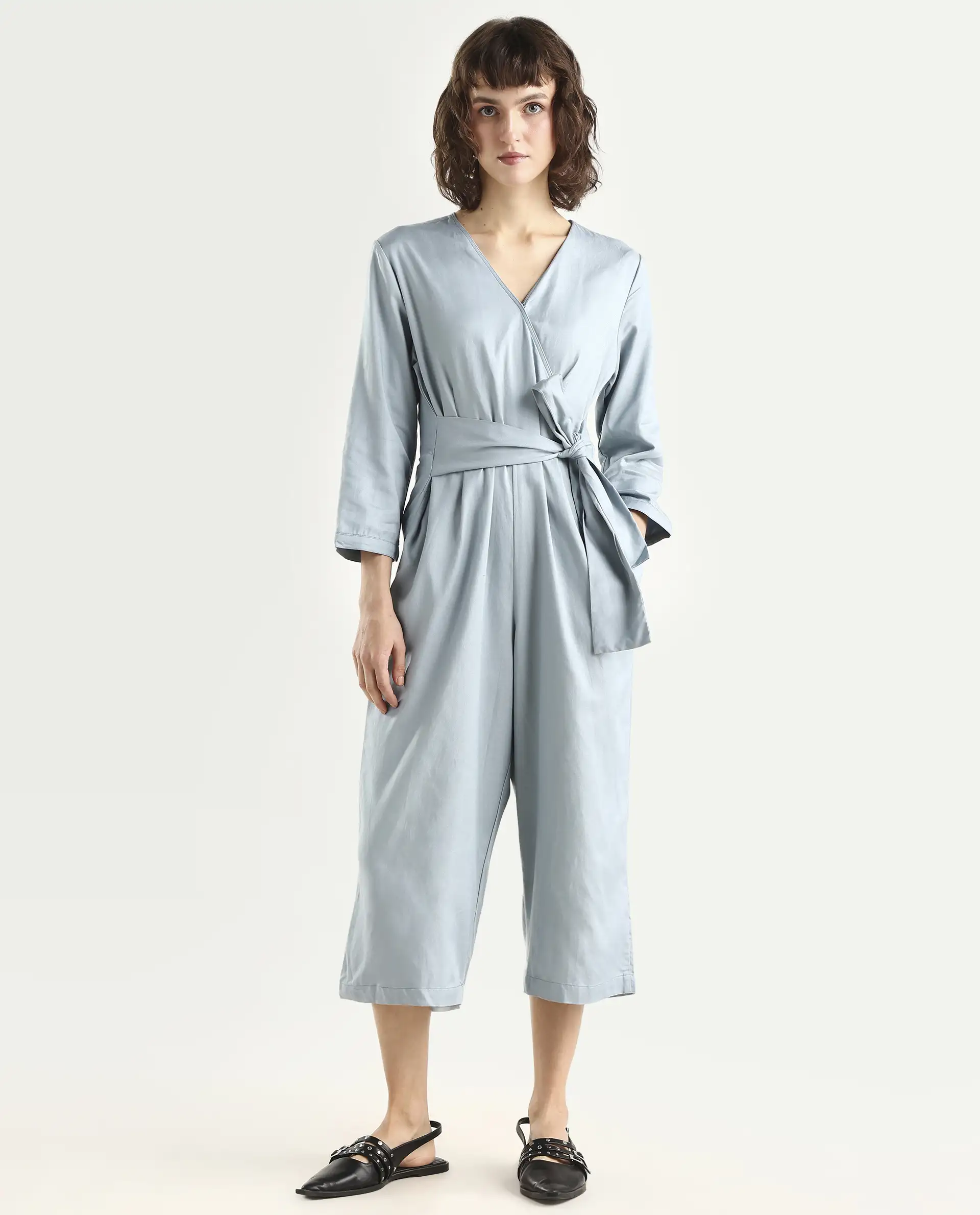 Rareism Women's Plain Tencel Jumpsuit Jumpsuit - Image 3