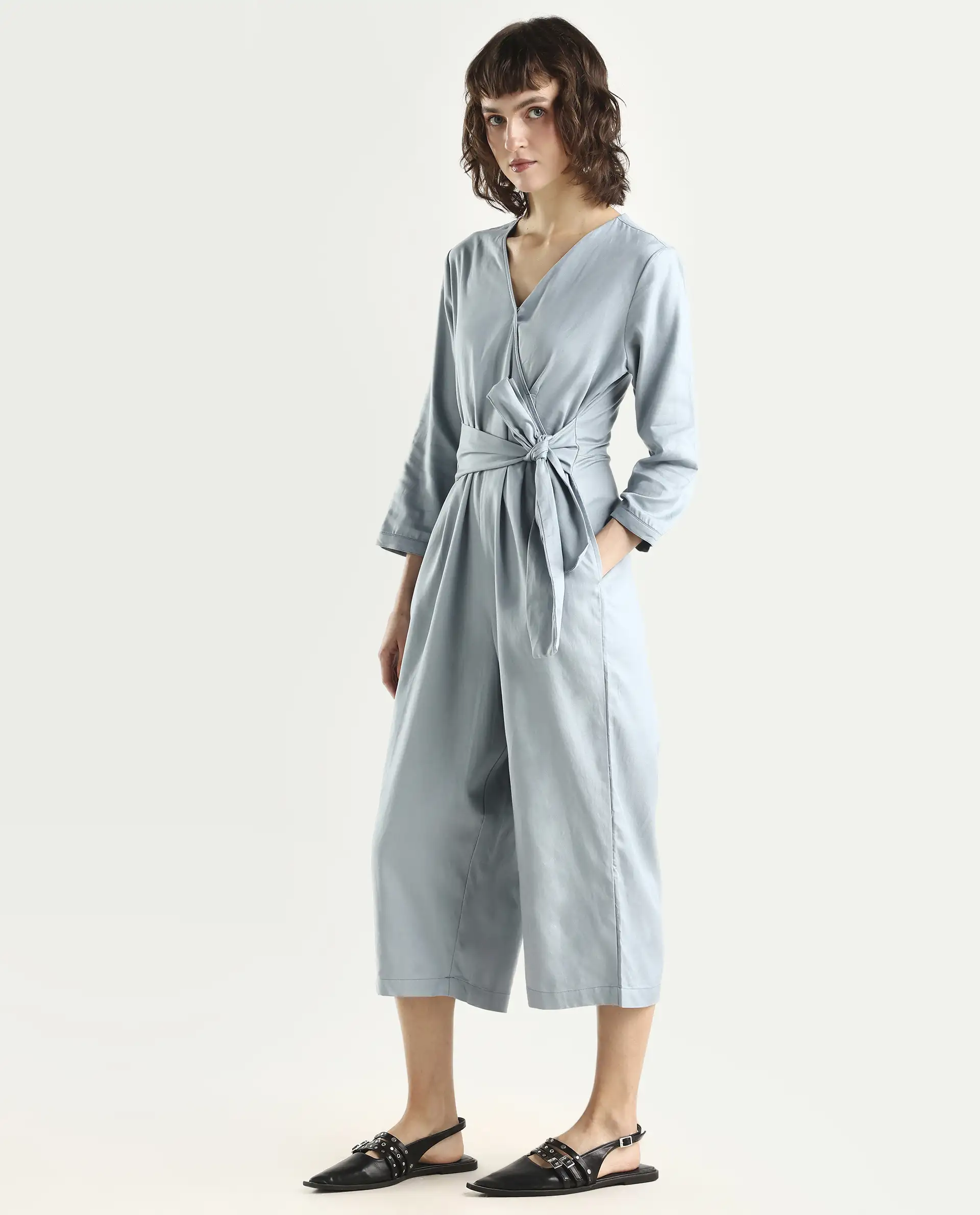Rareism Women's Plain Tencel Jumpsuit Jumpsuit - Image 5