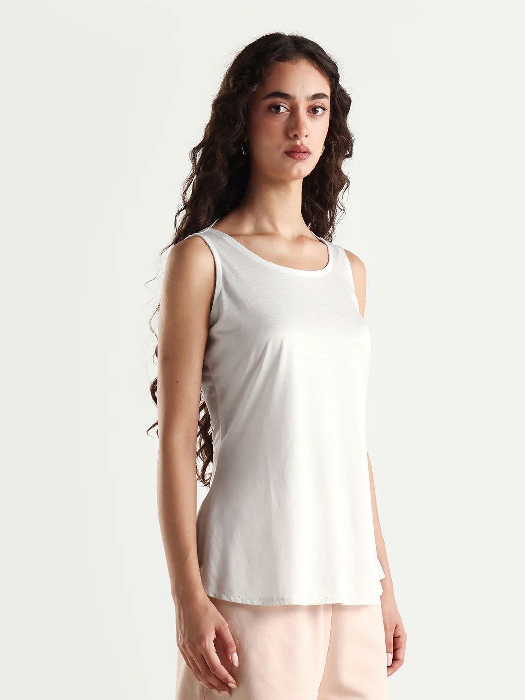 Rareism Women's Slip Crew Neck Plain Sleeveless Knee Length Regular Fit Top - Image 7