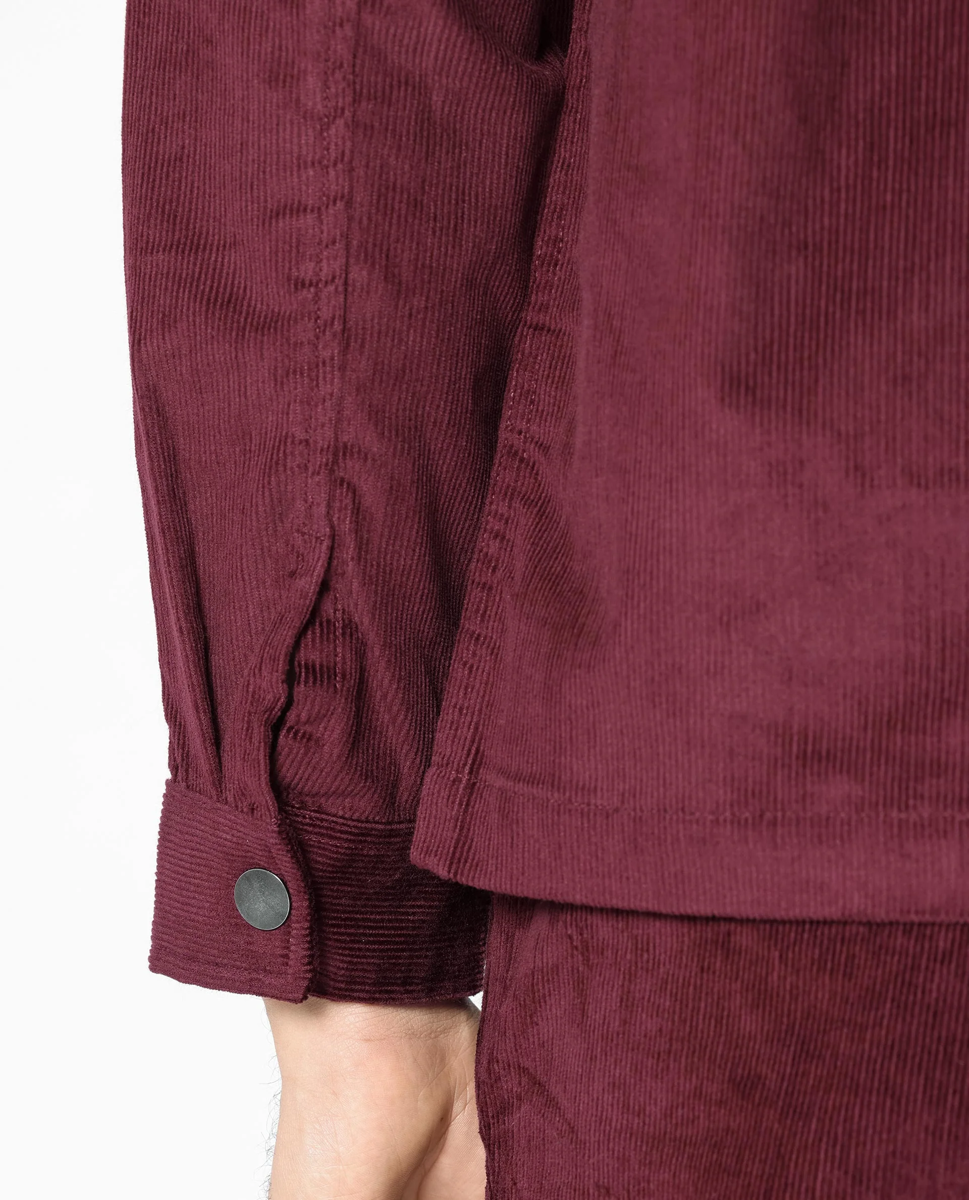 Rare Rabbit Men's Upto Dark Maroon Cotton Plain Regular Fit Full Sleeve Spread Collar Jacket - Image 3
