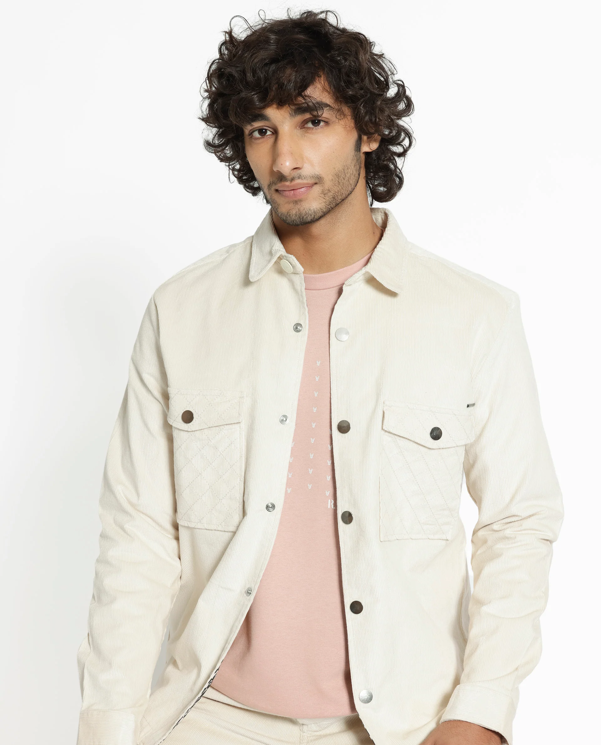 Rare Rabbit Men's Upto Off White Cotton Plain Regular Fit Full Sleeve Spread Collar Jacket - Image 10