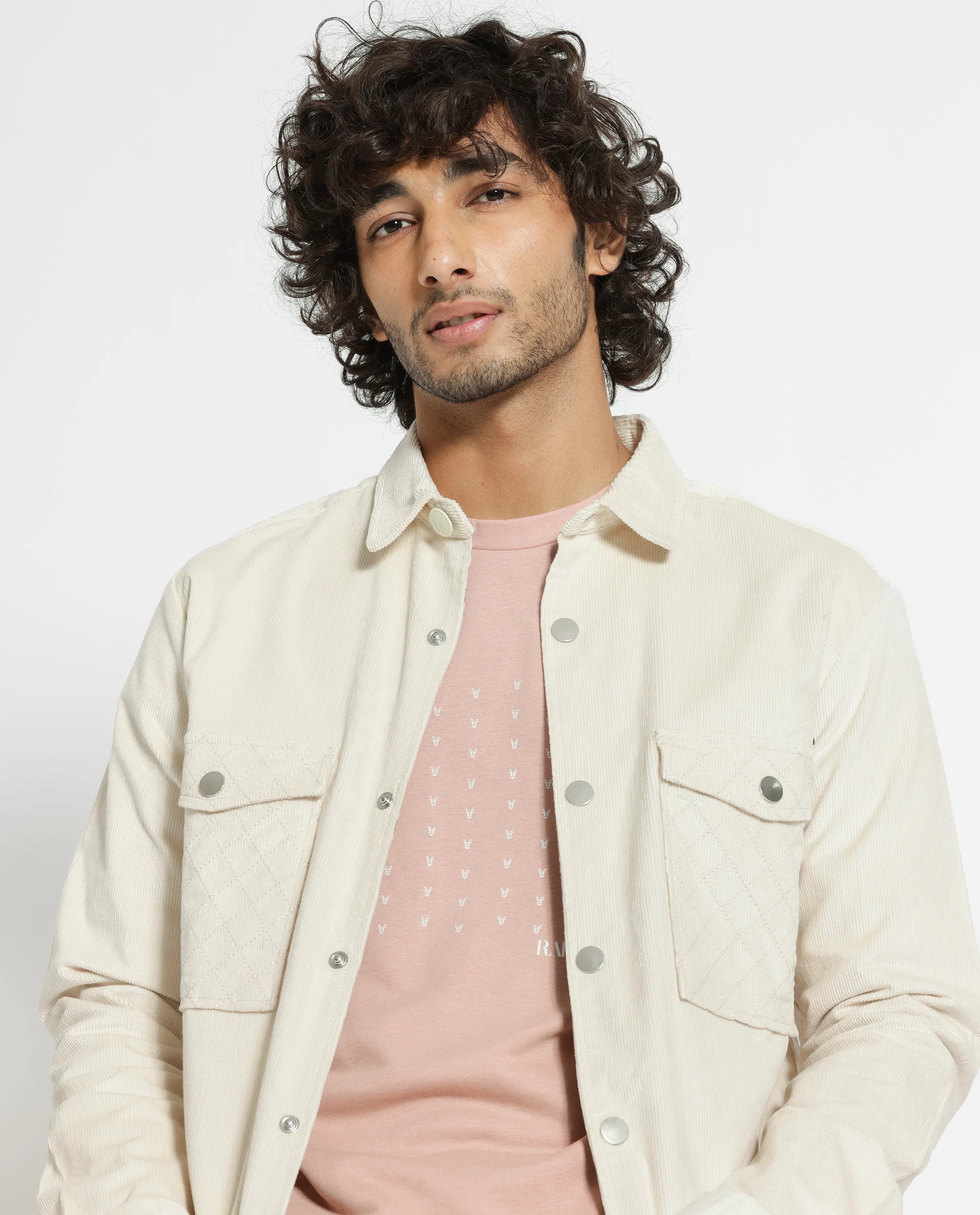 Rare Rabbit Men's Upto Off White Cotton Plain Regular Fit Full Sleeve Spread Collar Jacket - Image 12