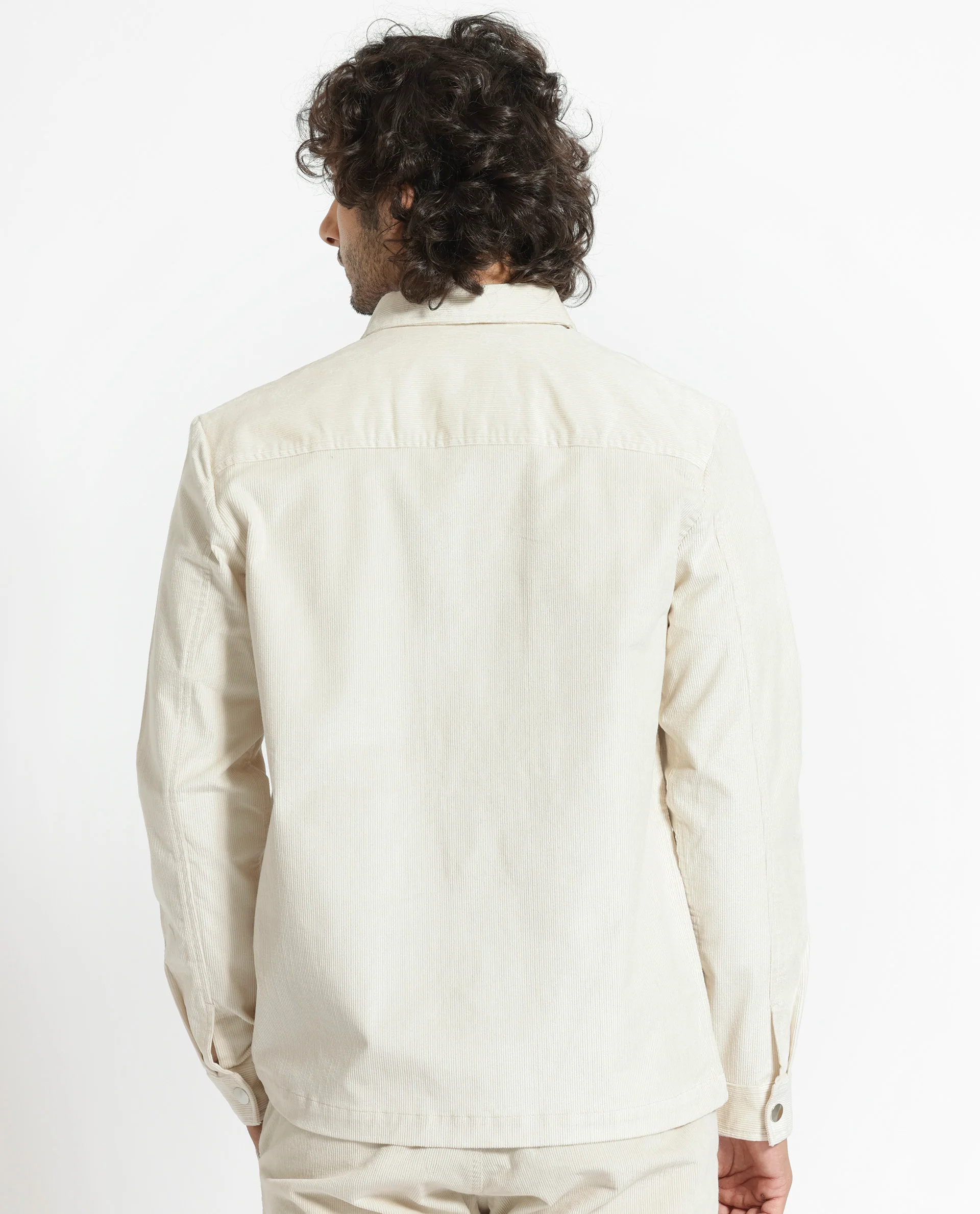 Rare Rabbit Men's Upto Off White Cotton Plain Regular Fit Full Sleeve Spread Collar Jacket - Image 13