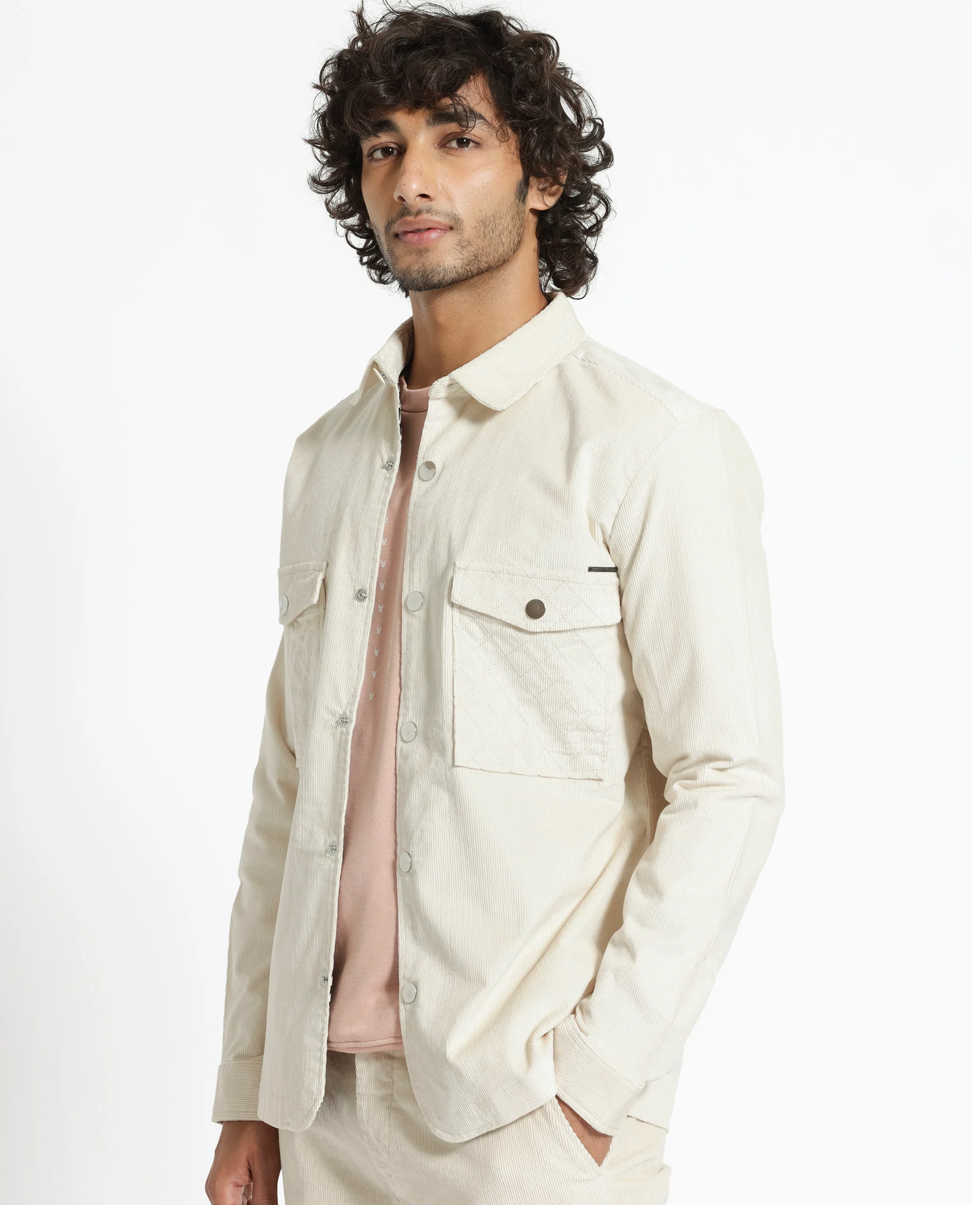 Rare Rabbit Men's Upto Off White Cotton Plain Regular Fit Full Sleeve Spread Collar Jacket - Image 15