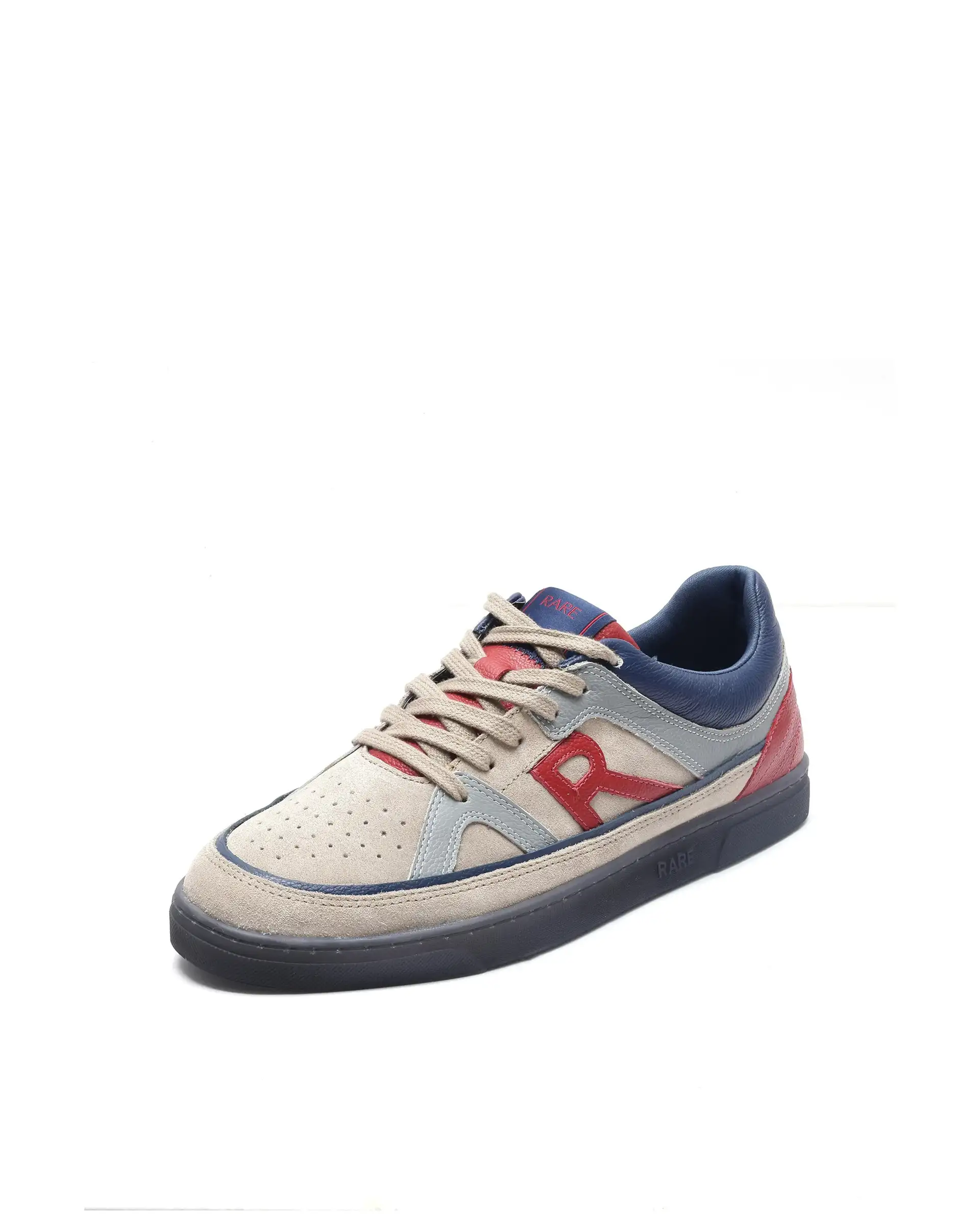 Rare Rabbit Men's Vale Beige Leather Lace-Up Closure Sneaker - Image 6