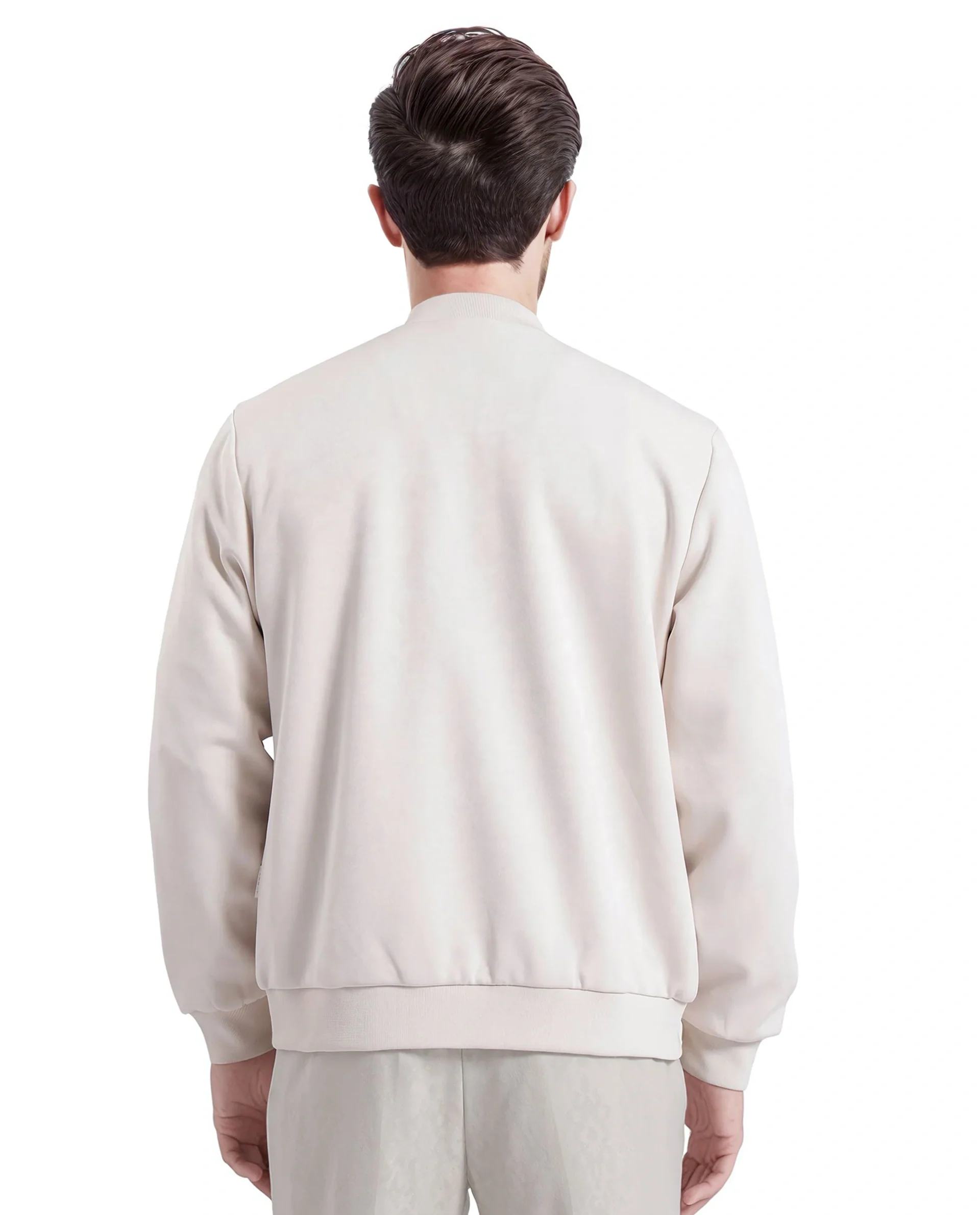 Rare Rabbit Men's Vallor Beige Nylon Plain Regular Fit Full Sleeve Mandarin Collar Jacket - Image 7