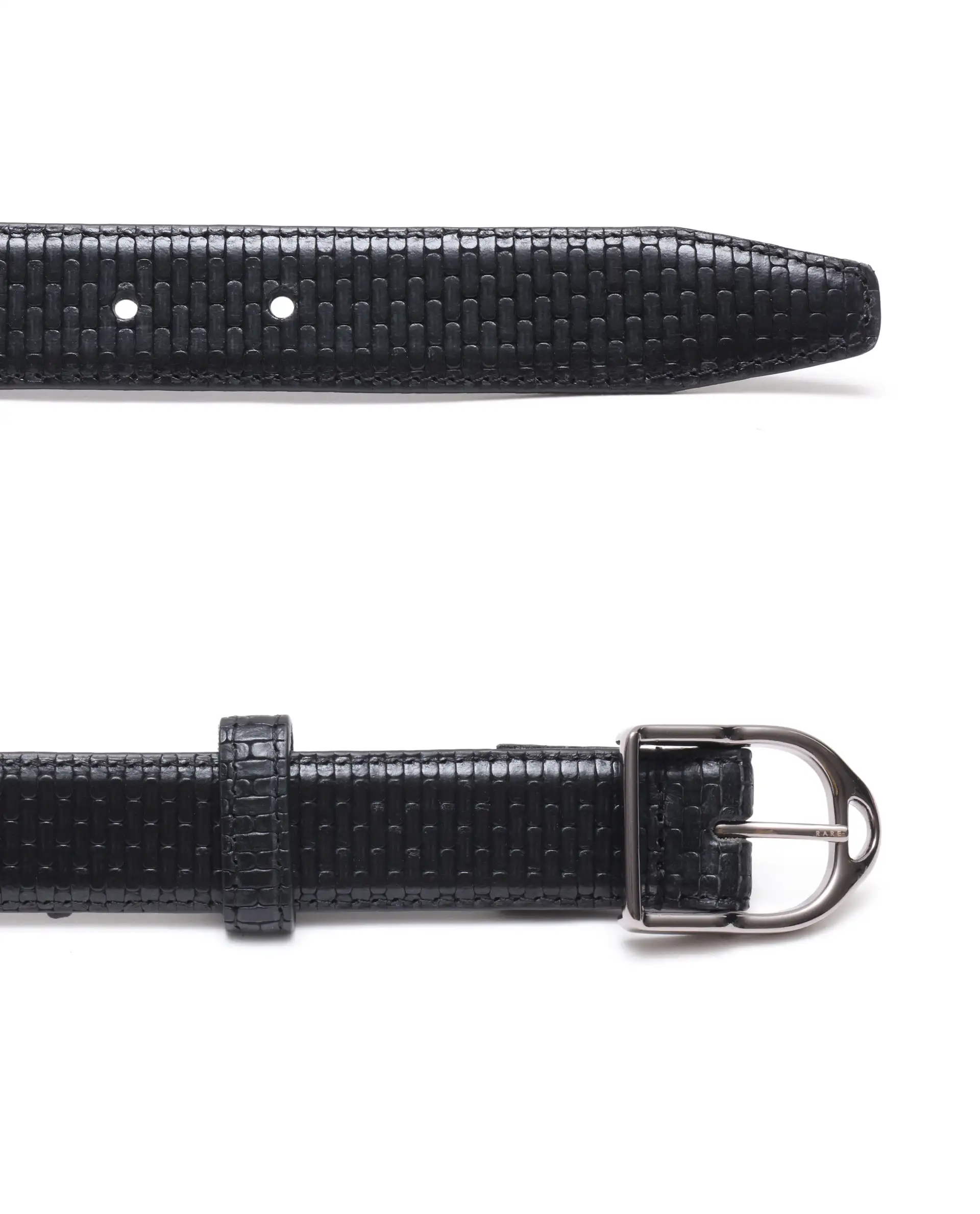 Rare Rabbit Men Valor Black Leather Belt - Image 3