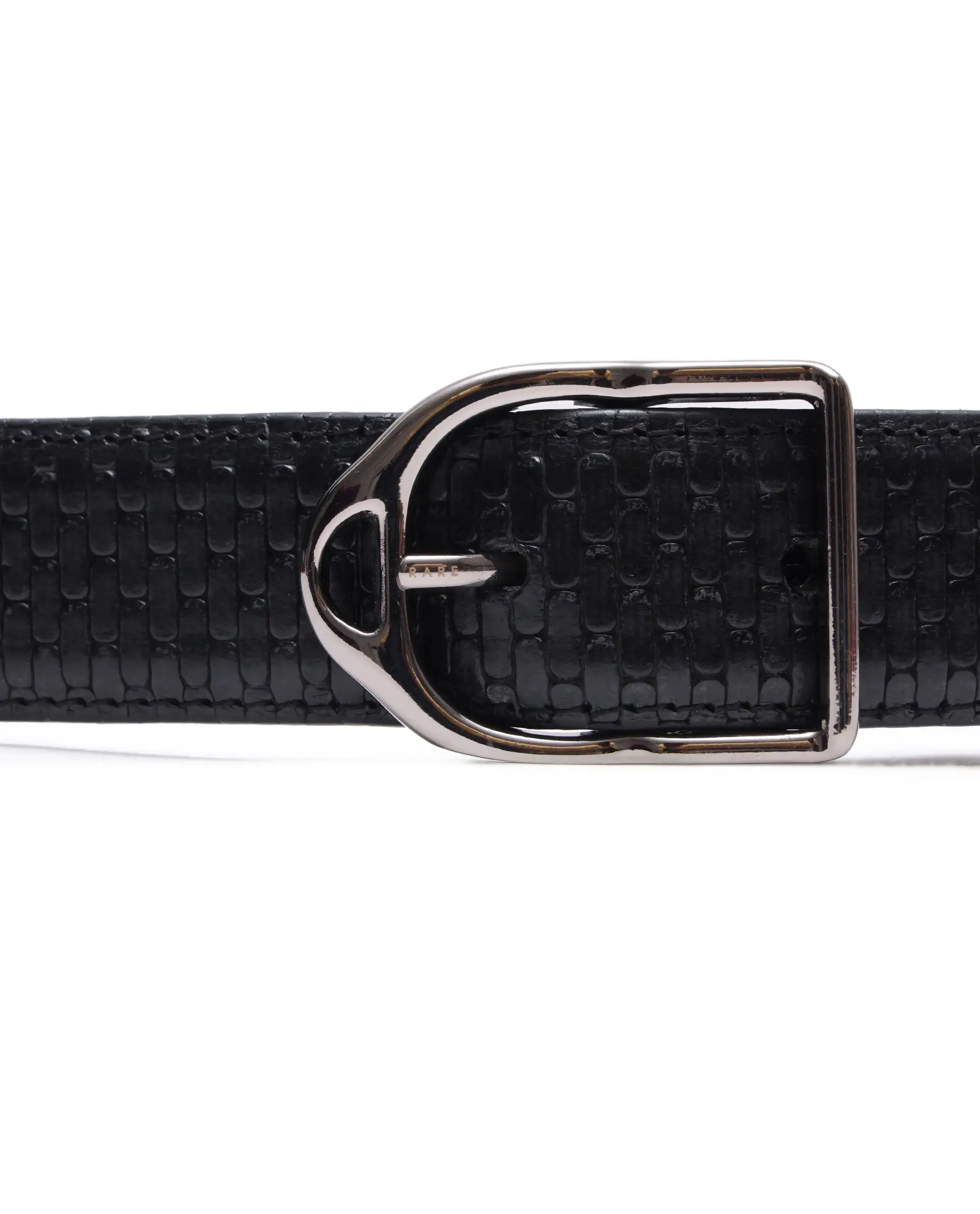 Rare Rabbit Men Valor Black Leather Belt - Image 4