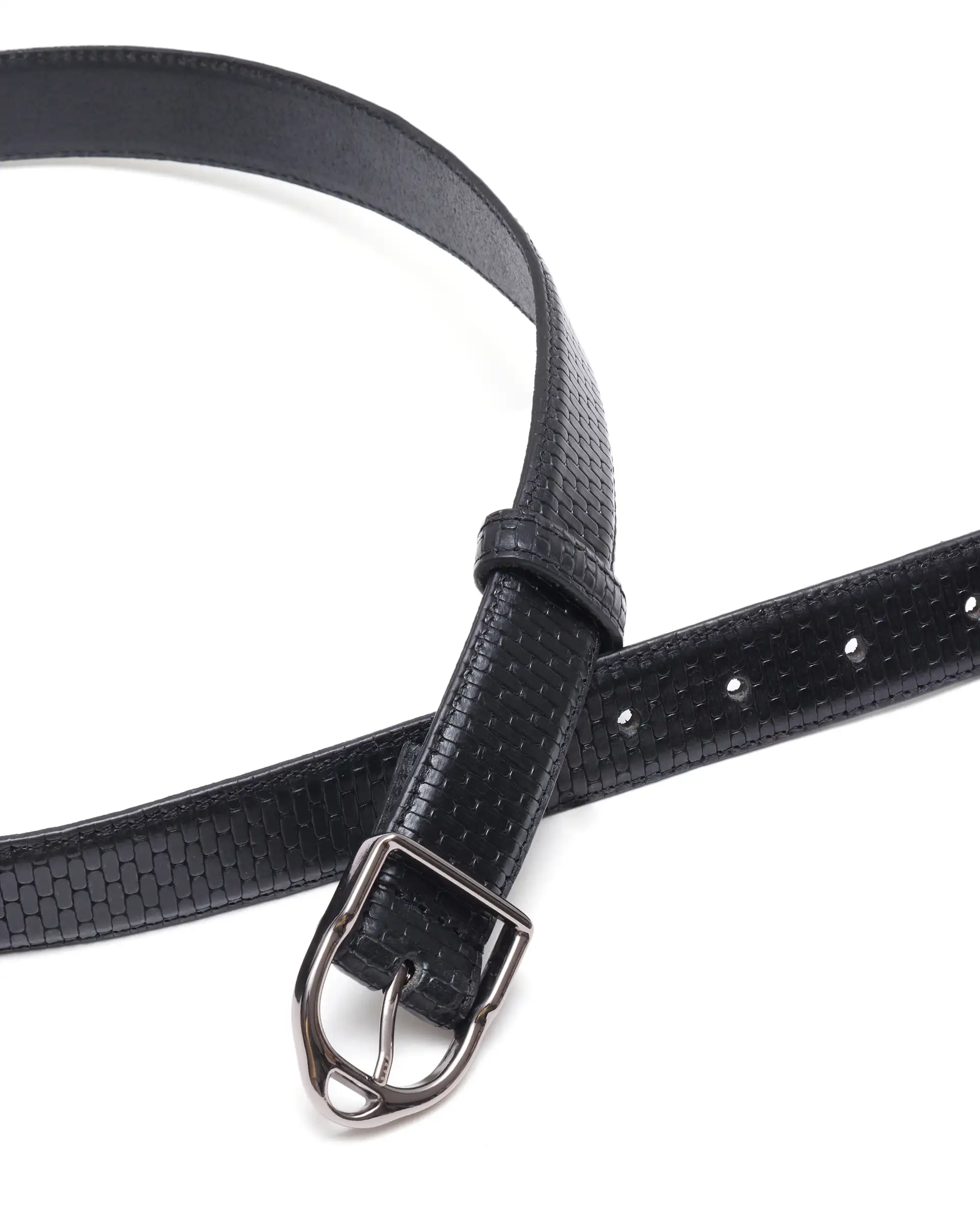 Rare Rabbit Men Valor Black Leather Belt - Image 5