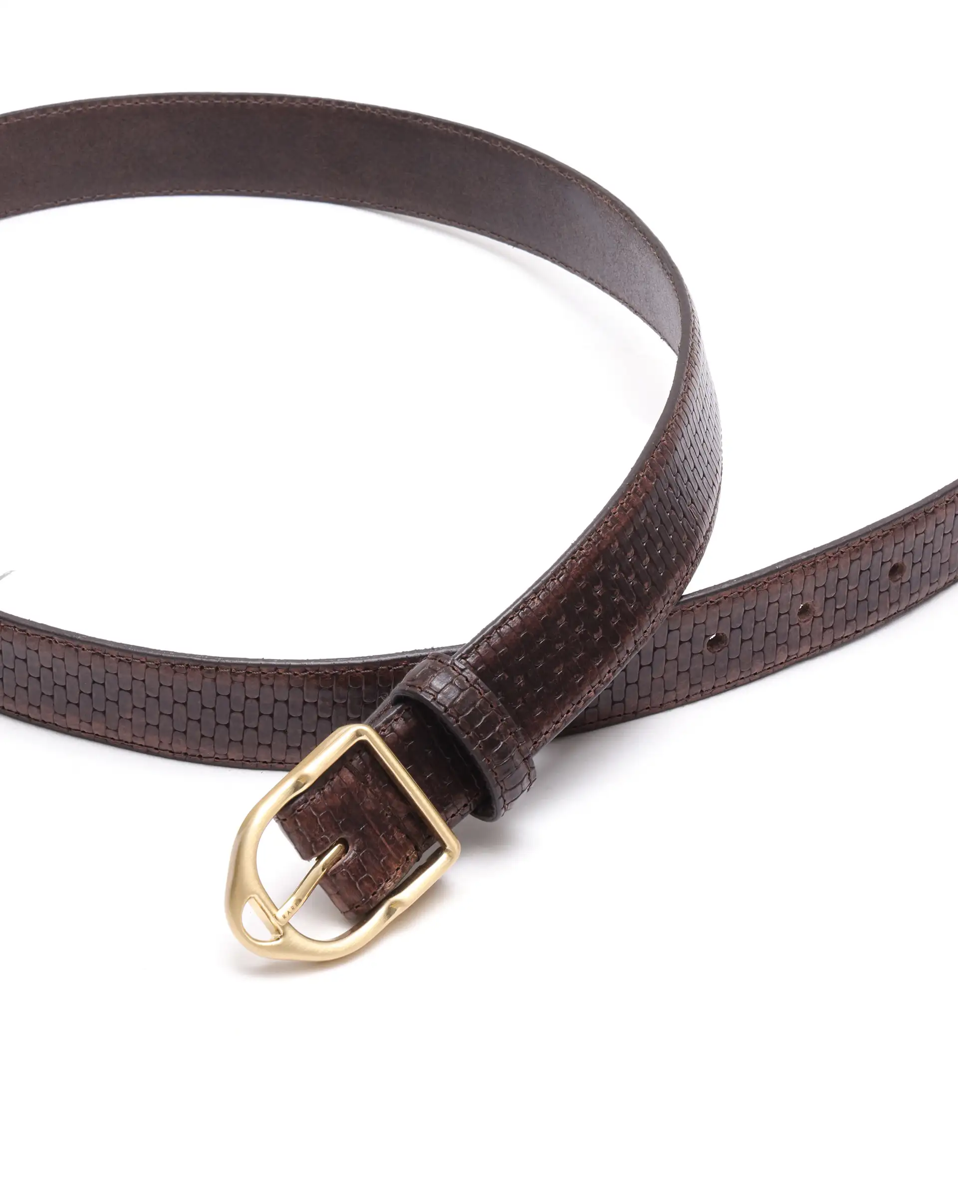 Rare Rabbit Men Valor Brown Leather Belt - Image 4