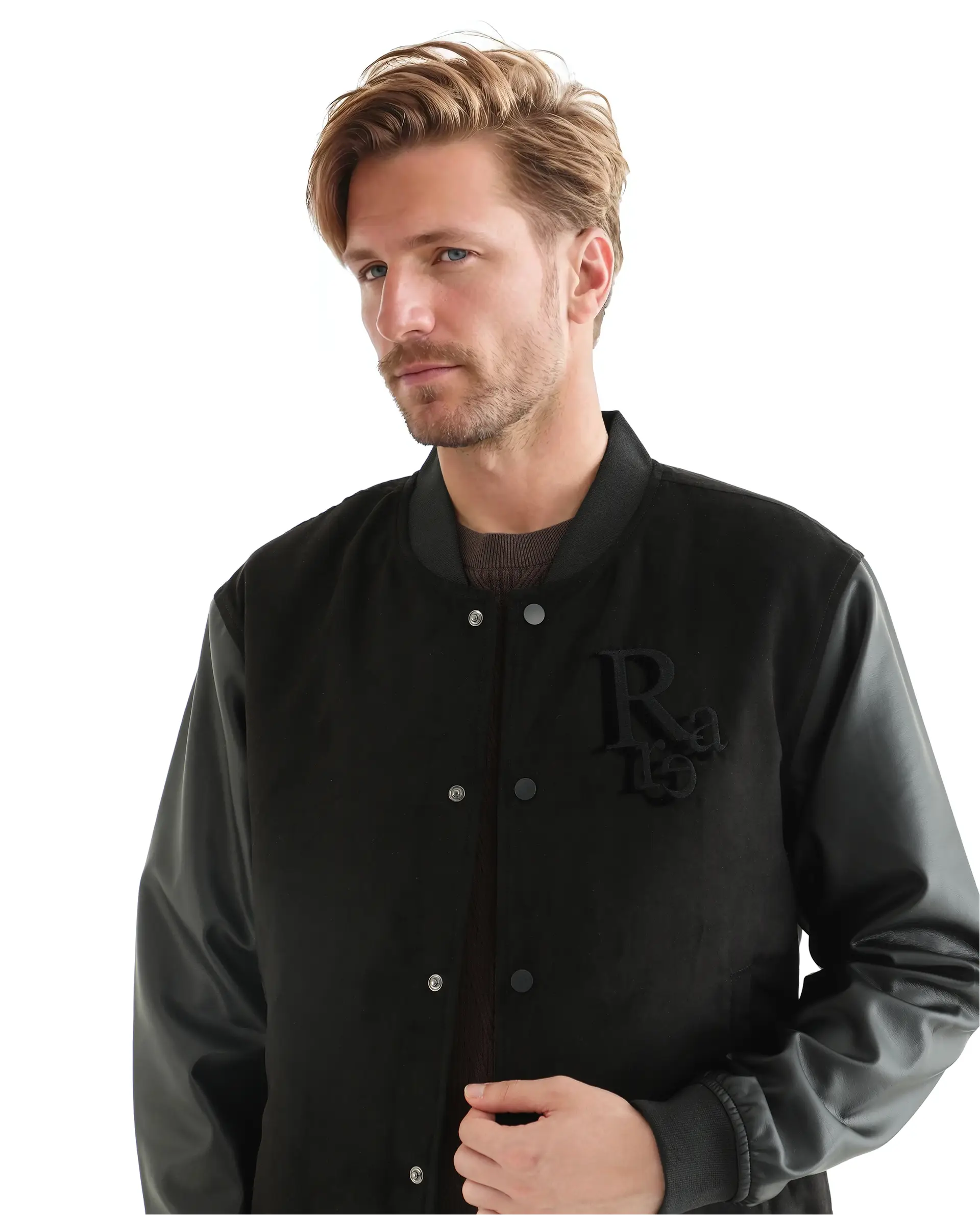 Rare Rabbit Men's Varos Black Cotton Embroidered Regular Fit Full Sleeve Mandarin Collar Jacket - Image 7