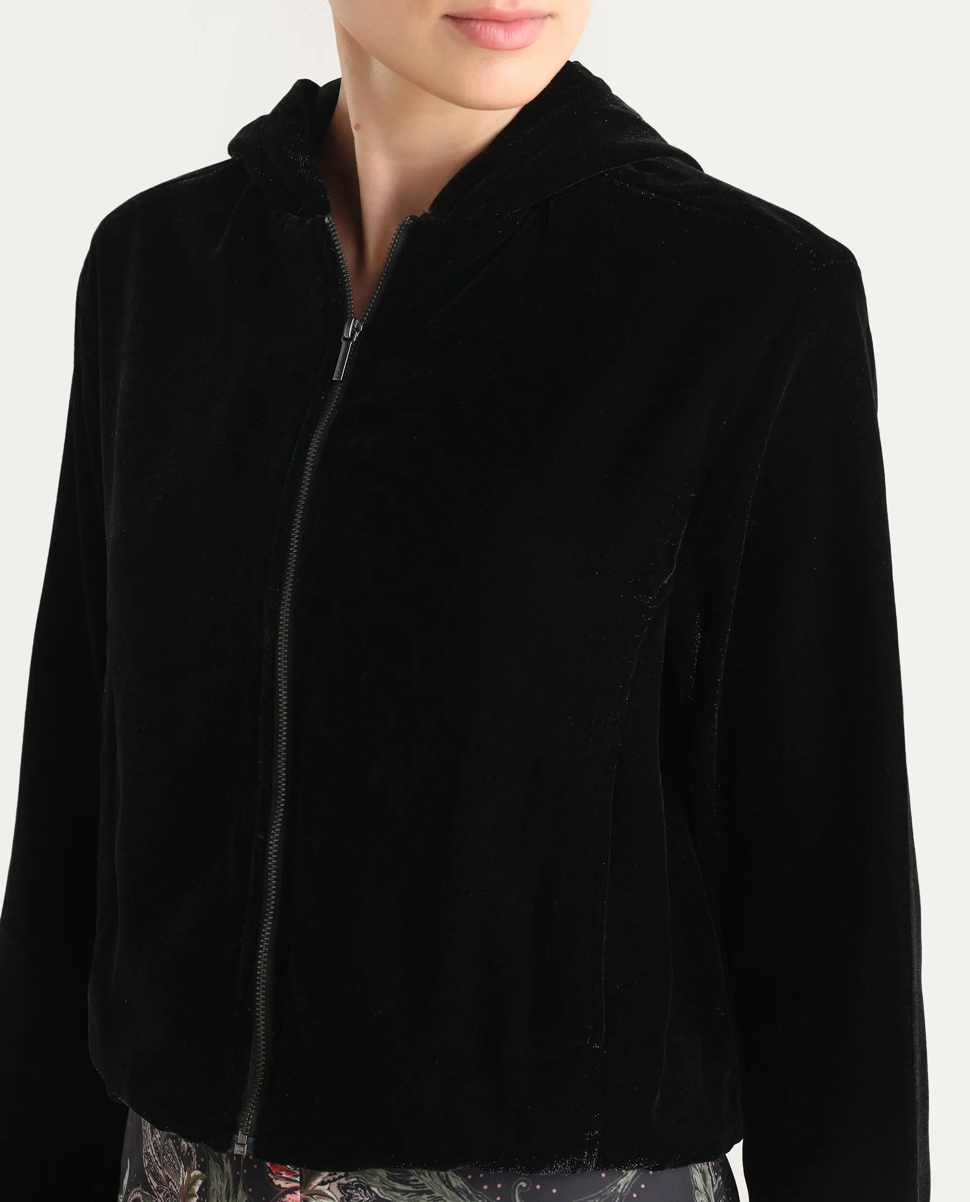 Rareism Women's Velbom-T Black Polyester Spread Collar Regular Fit Jacket - Image 6