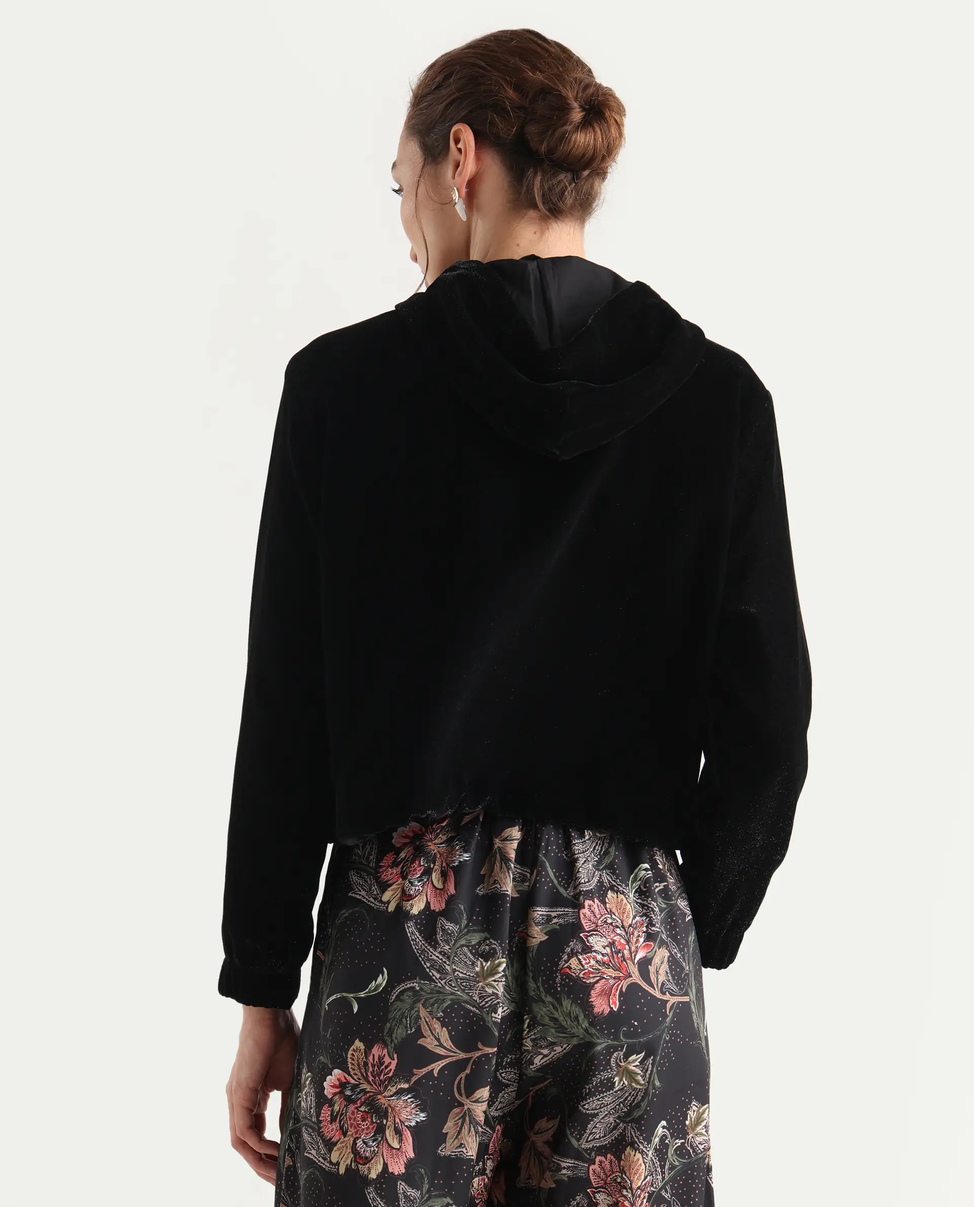 Rareism Women's Velbom-T Black Polyester Spread Collar Regular Fit Jacket - Image 9